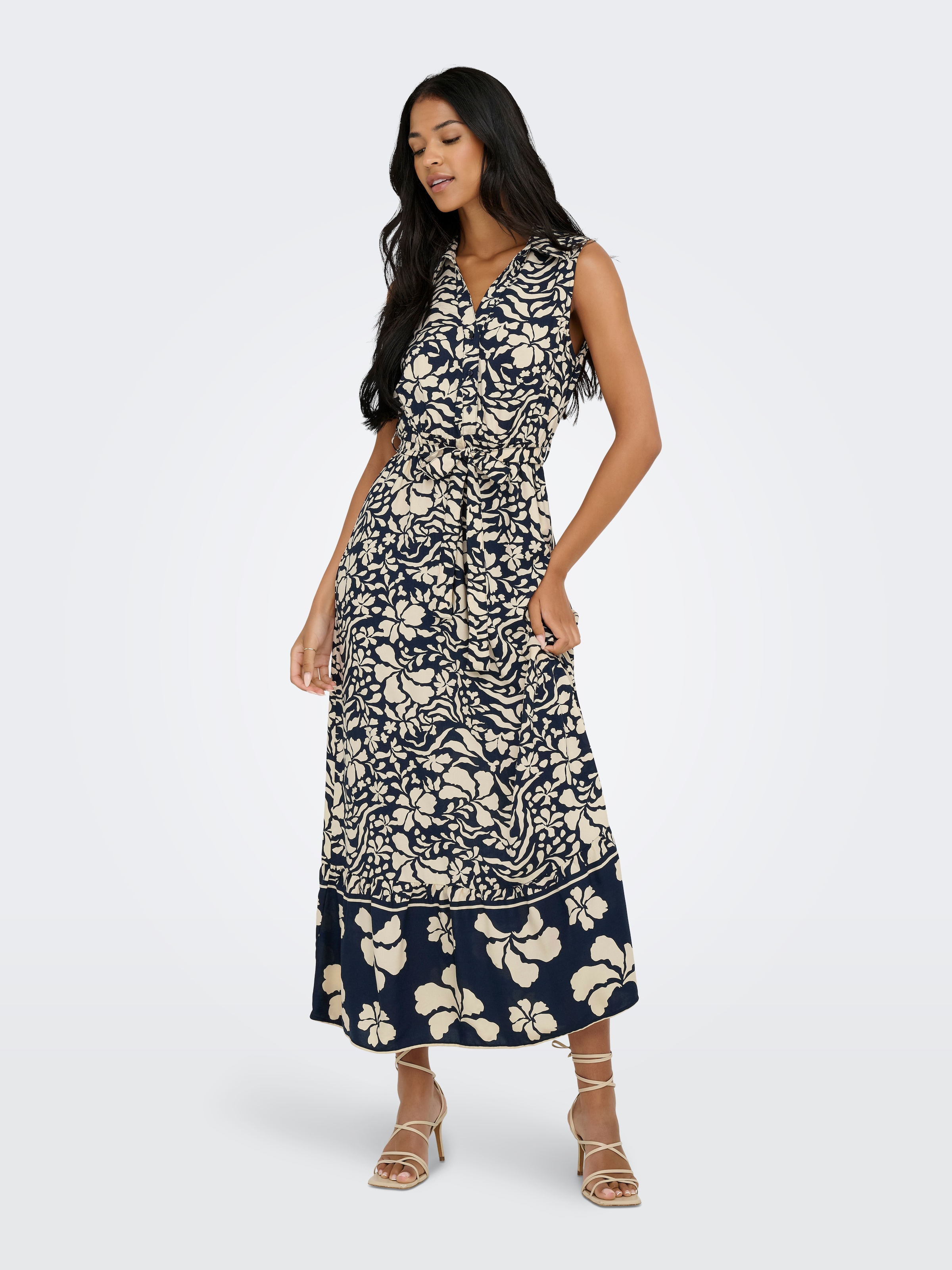 ONLY Maxikleid »ONLVIBE LIFE S/L SHIRT LONG DRESS WVN«