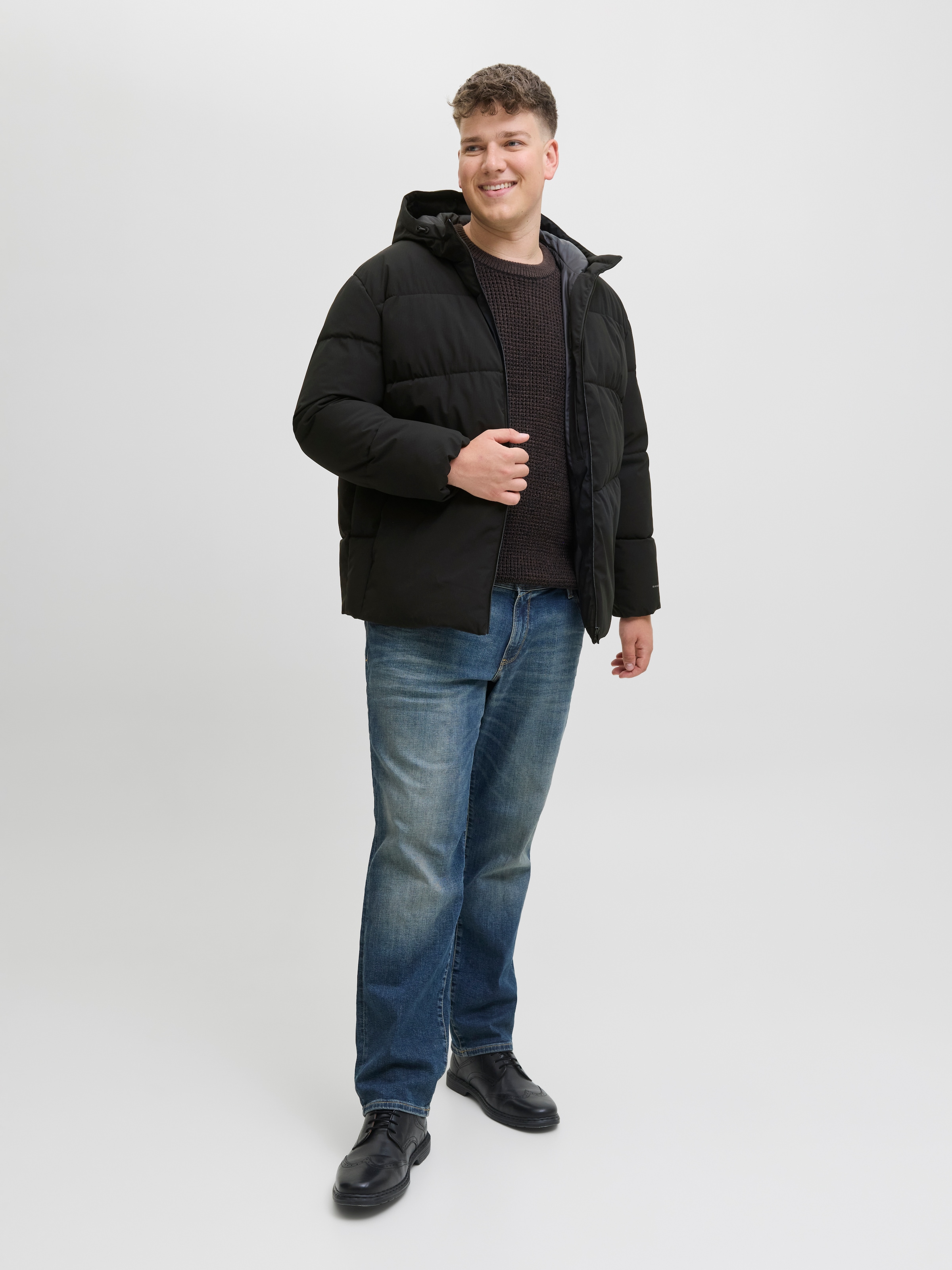 Jack & Jones PlusSize Steppjacke »JJGLOBAL PUFFER JACKET PLS«, mit Kapuze