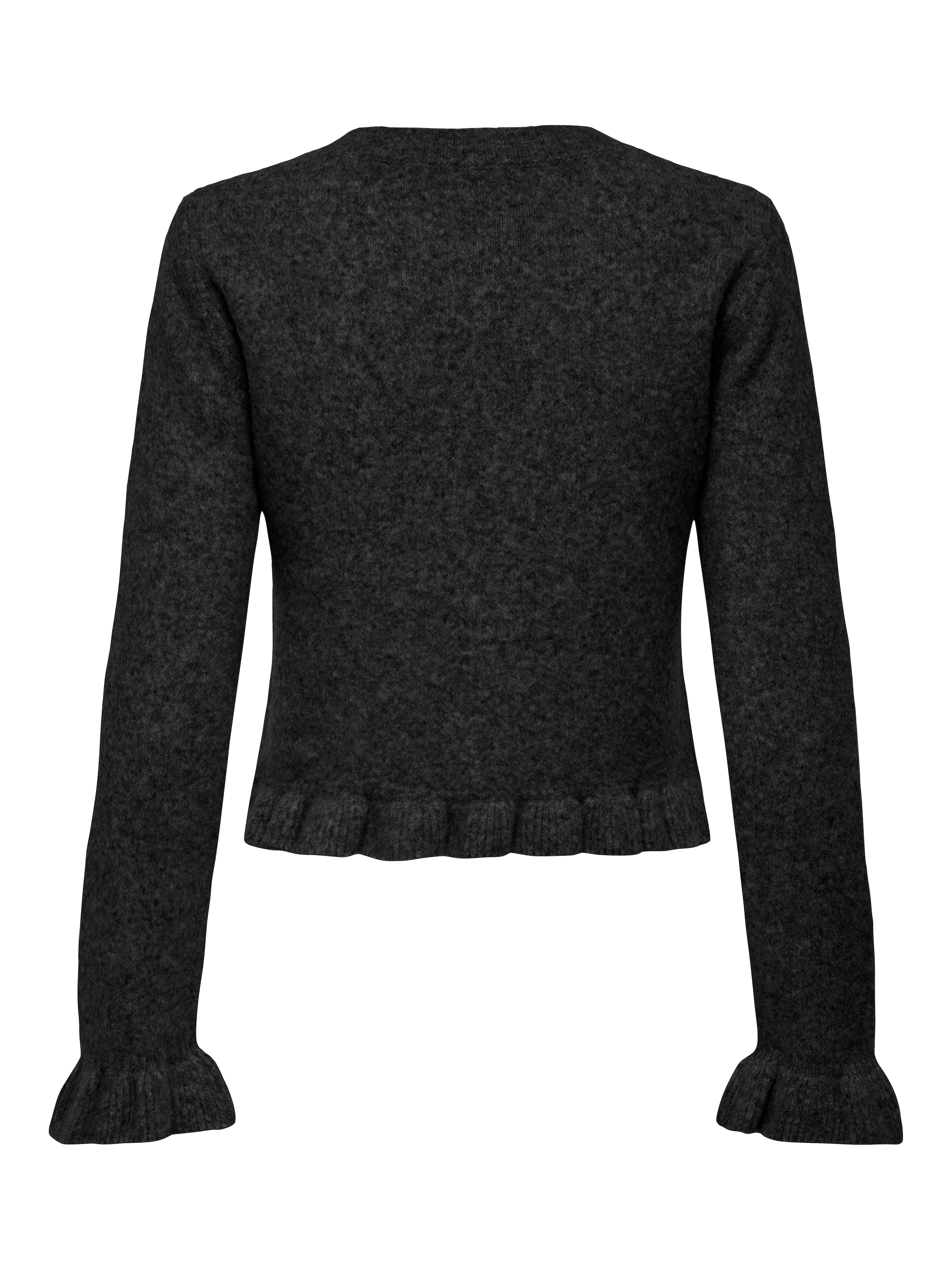 ONLY Strickjacke »ONLRIMA LIFE LS FRILL BUTTON CARDIG KNT«, mit Rüschen
