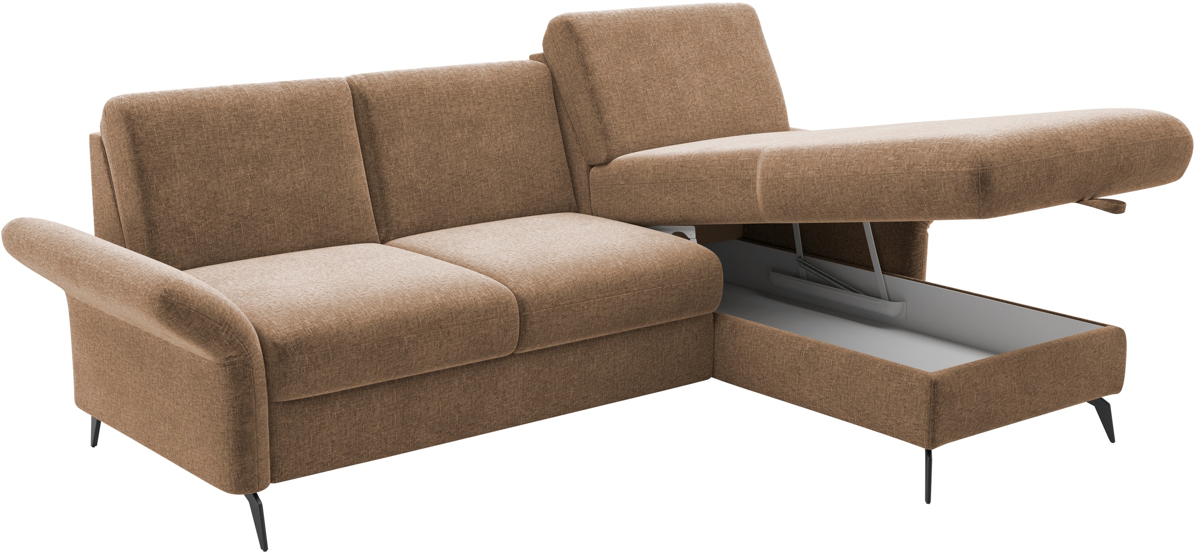 Home affaire Ecksofa »Rochelle«, optional: Armteilverstellung, klappbar, Bettkasen
