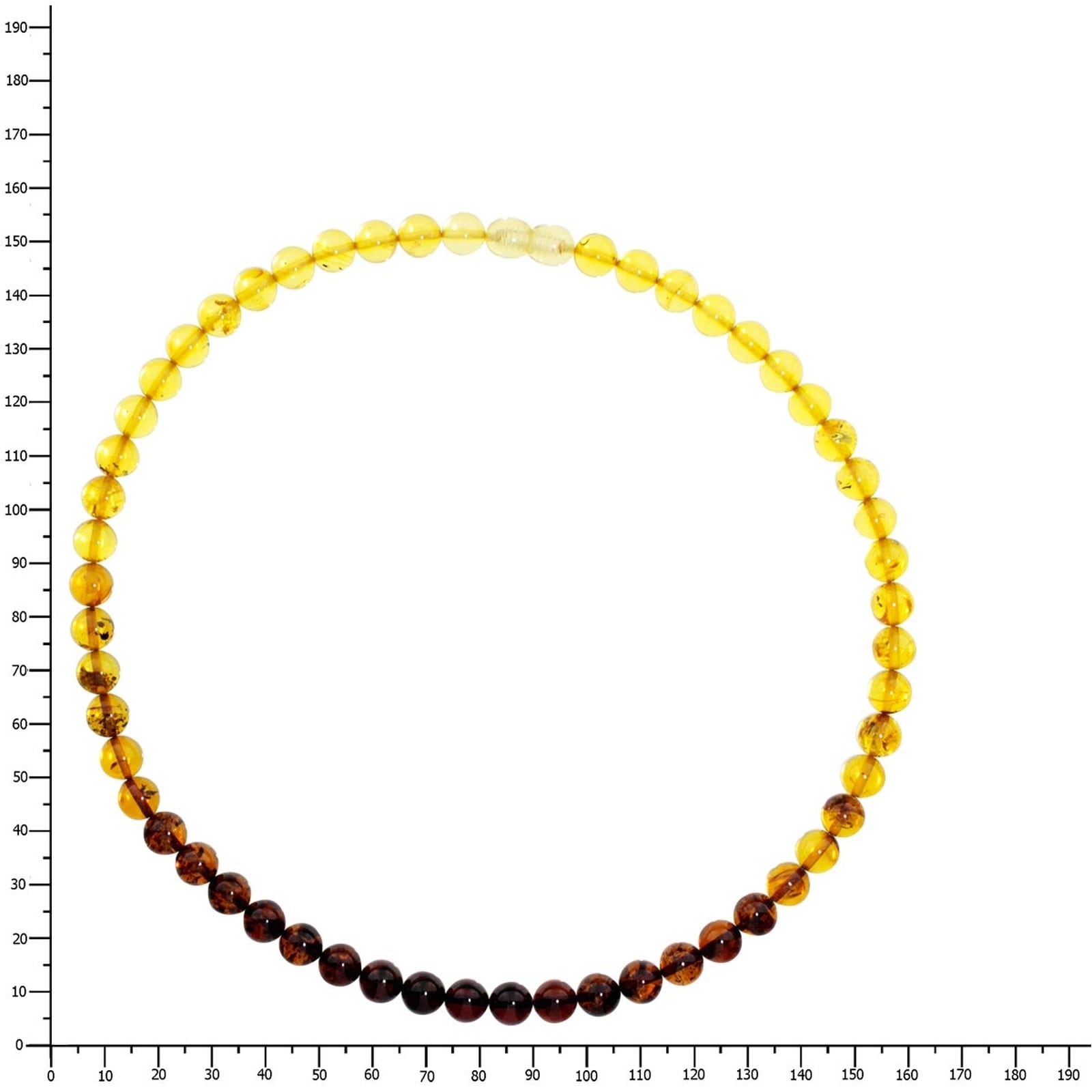 OSTSEE-SCHMUCK Kette ohne Anhänger »- Kugel 8 mm - Bernstein -,«