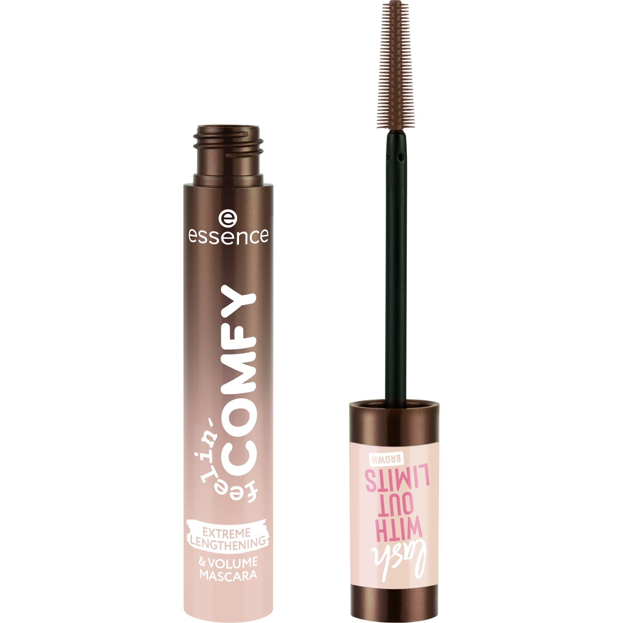 Essence Mascara »feelin' comfy lash WITHOUT LIMITS BROWN EXTREME LENGTHENING & VOLUME«