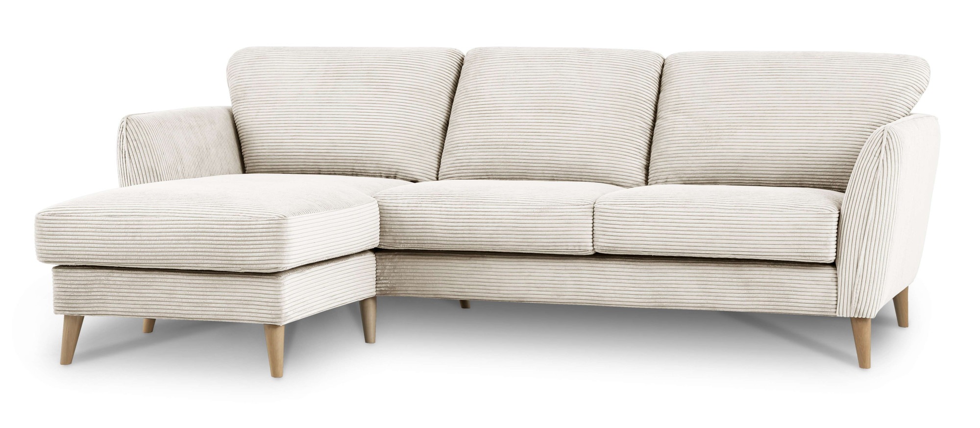 Home affaire Ecksofa »MARSEILLE (242/152cm),L-Form, Rec. rechts/links«, Massivholzbeine aus Eiche, in verschieden Bezügen und Farbvarianten