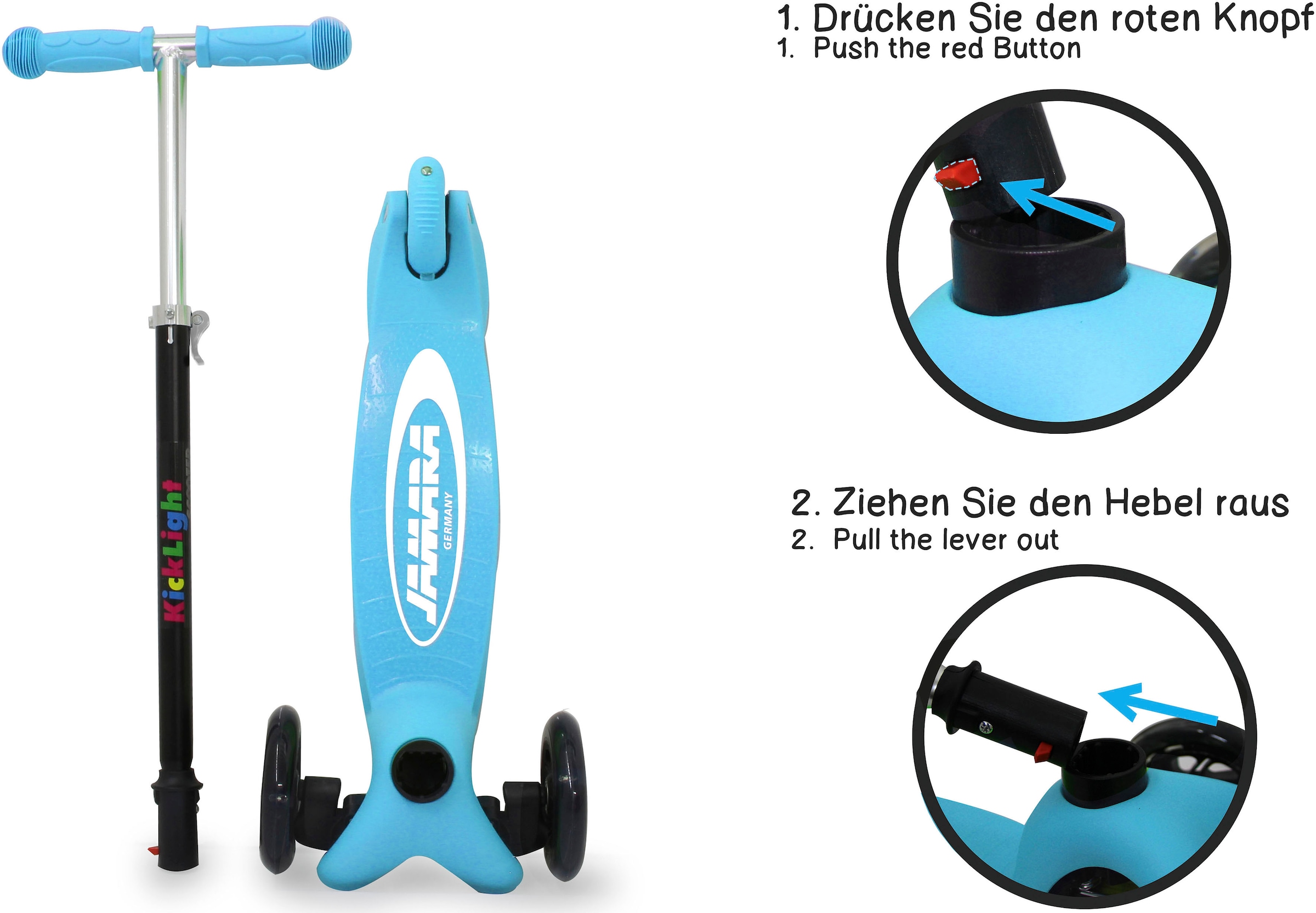Jamara Dreiradscooter »KickLight« mit LED-Rädern
