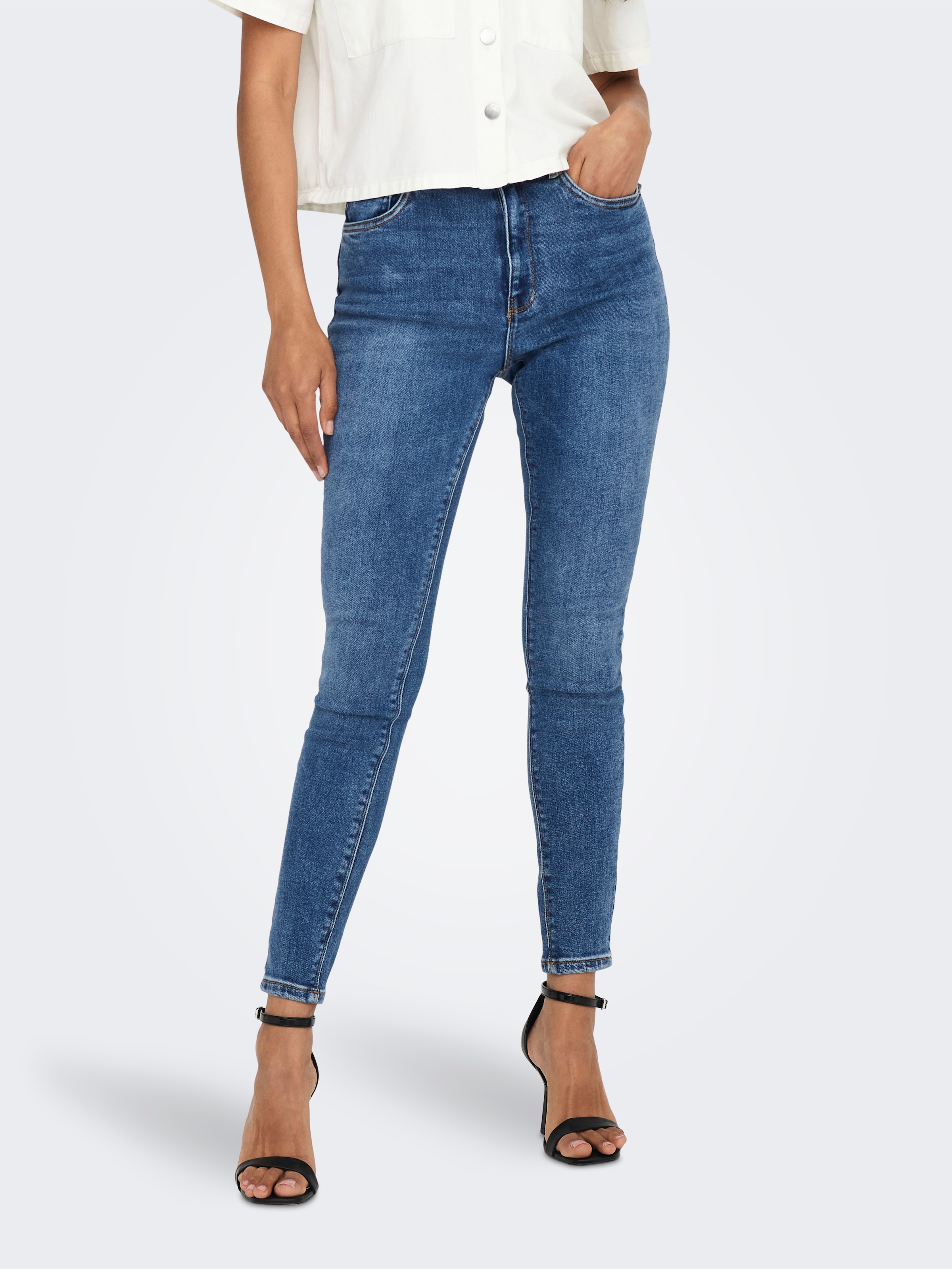 ONLY Skinny-fit-Jeans »ONLMILA HW SK ANK DNM BJ13994 NOOS« Baumwollmischung, skinny fit