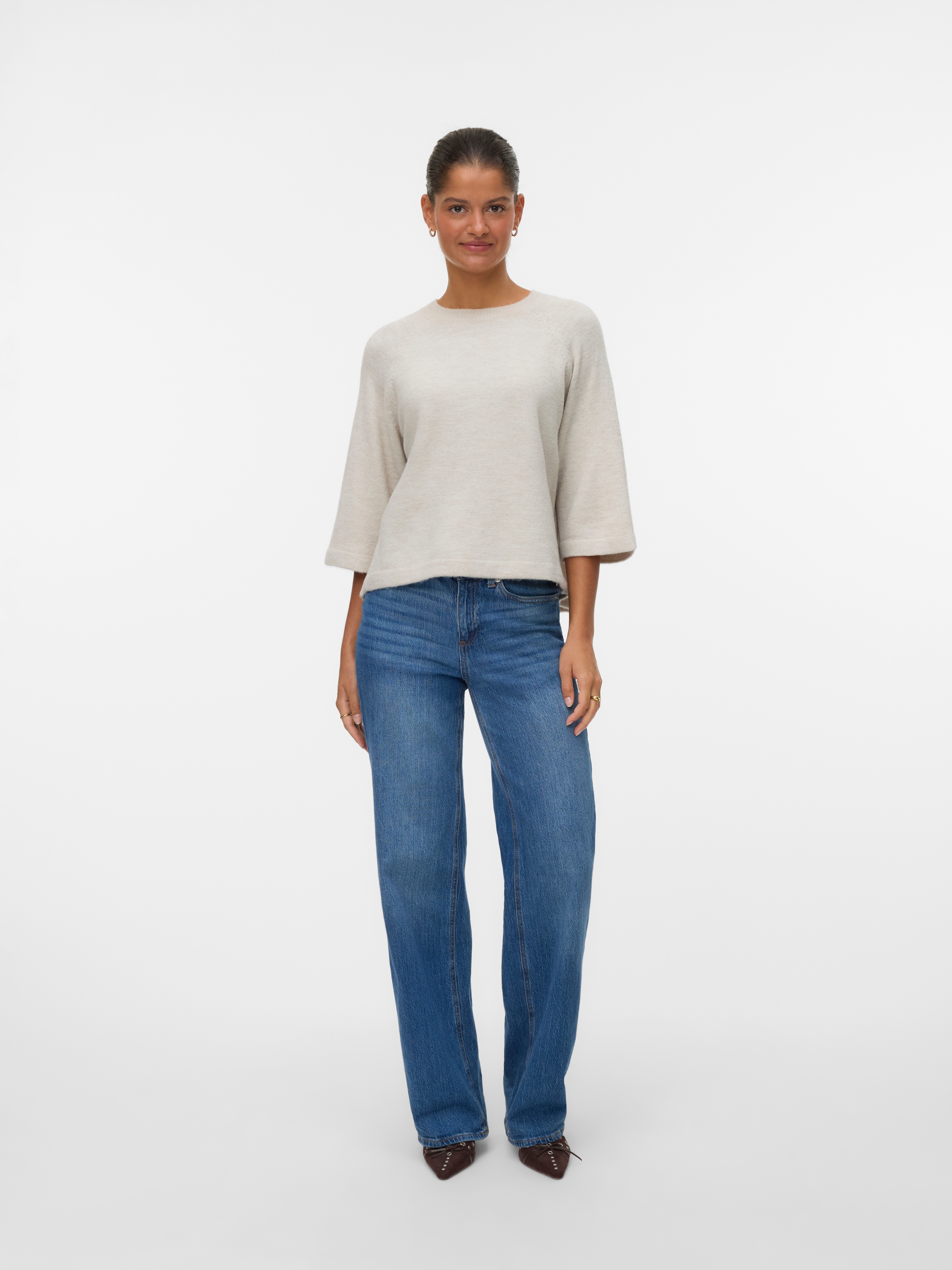 Vero Moda Strickpullover »VMLEFILE 3/4 O-NECK PULLOVER NOOS«