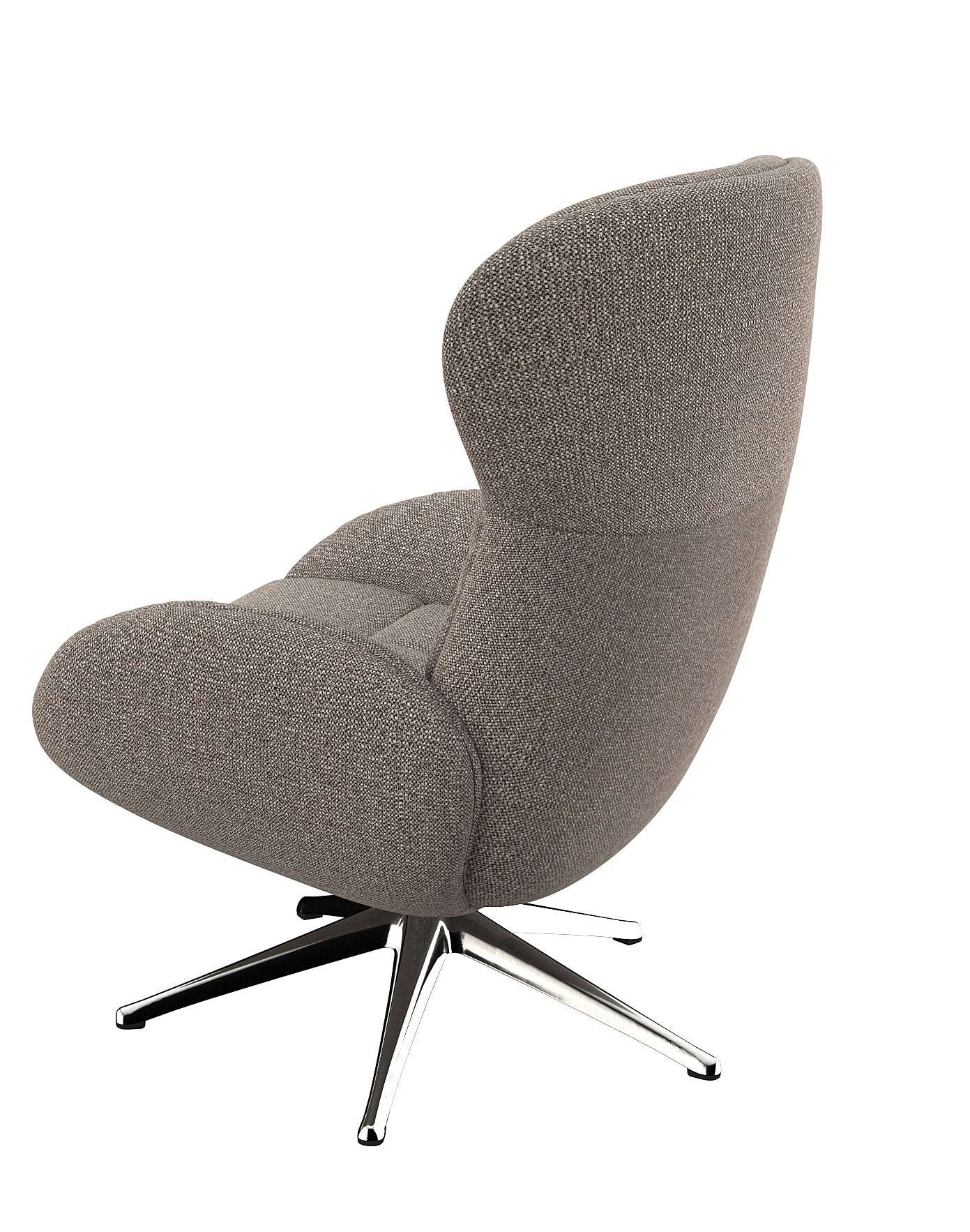 FLEXLUX Relaxsessel »Haze, hervorragender Komfort, Alu Fuß, organisches Design, ergonomisch«, (Fernsehsessel), Rückenteilverstellung, drehbar, Fuß Alu