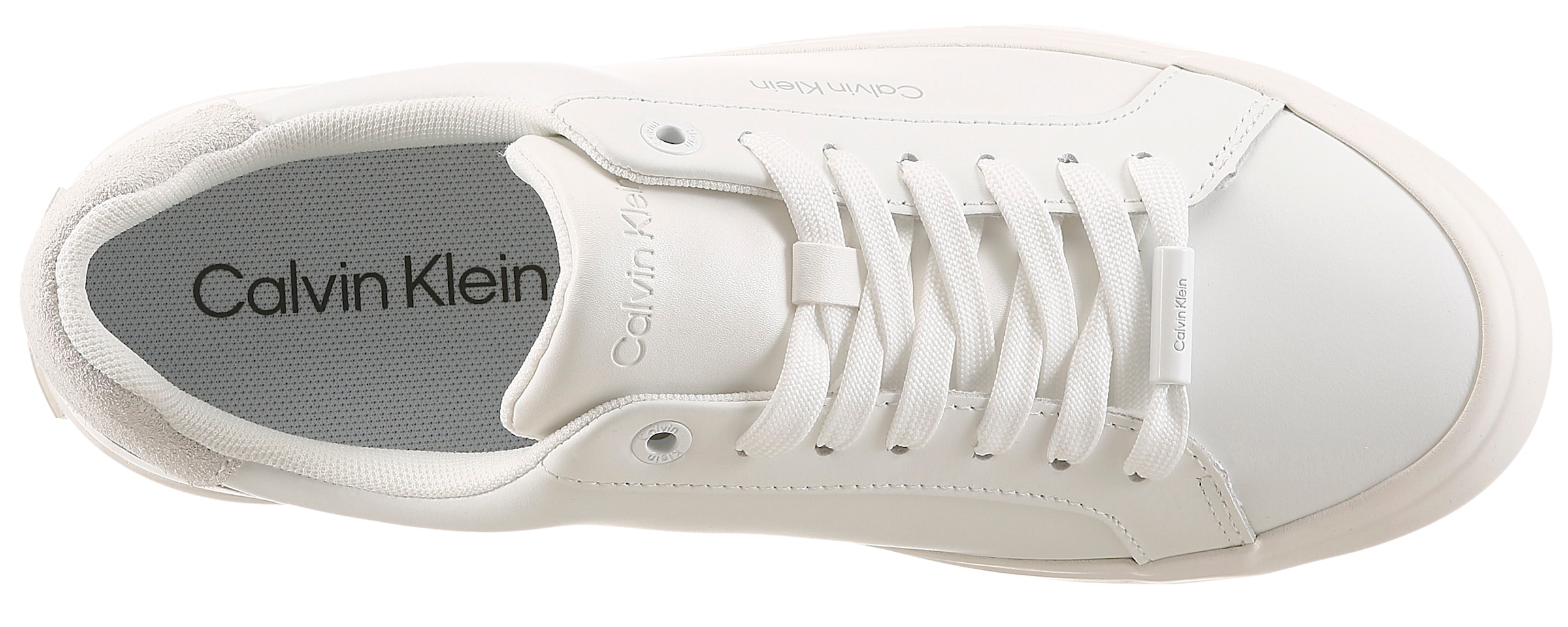 Calvin Klein Plateausneaker »VULC LACE UP LTH MIX«  Casual-Schnürschuh, Freizeitsneaker mit CK-Logo