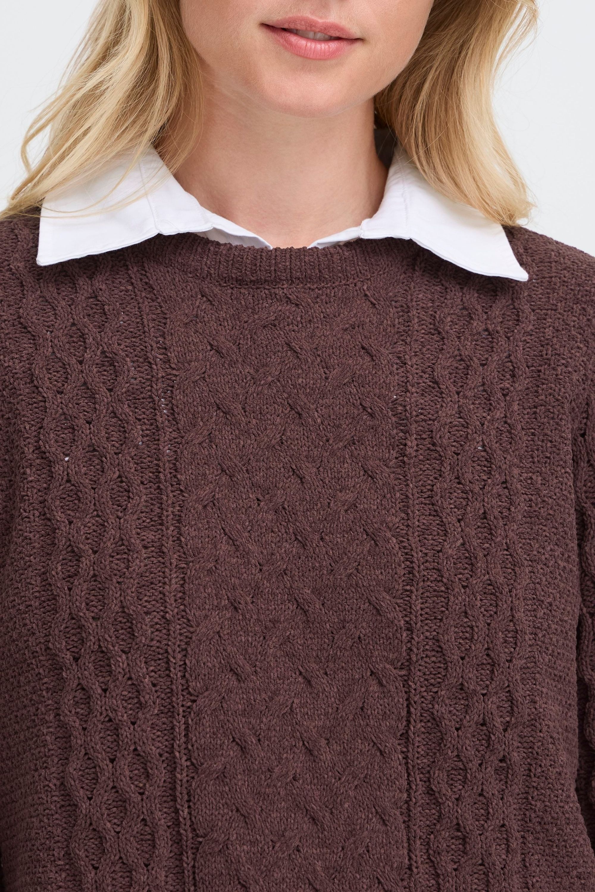 OXMO Strickfleece-Pullover »Strickpullover OXFSANVI PU 1«