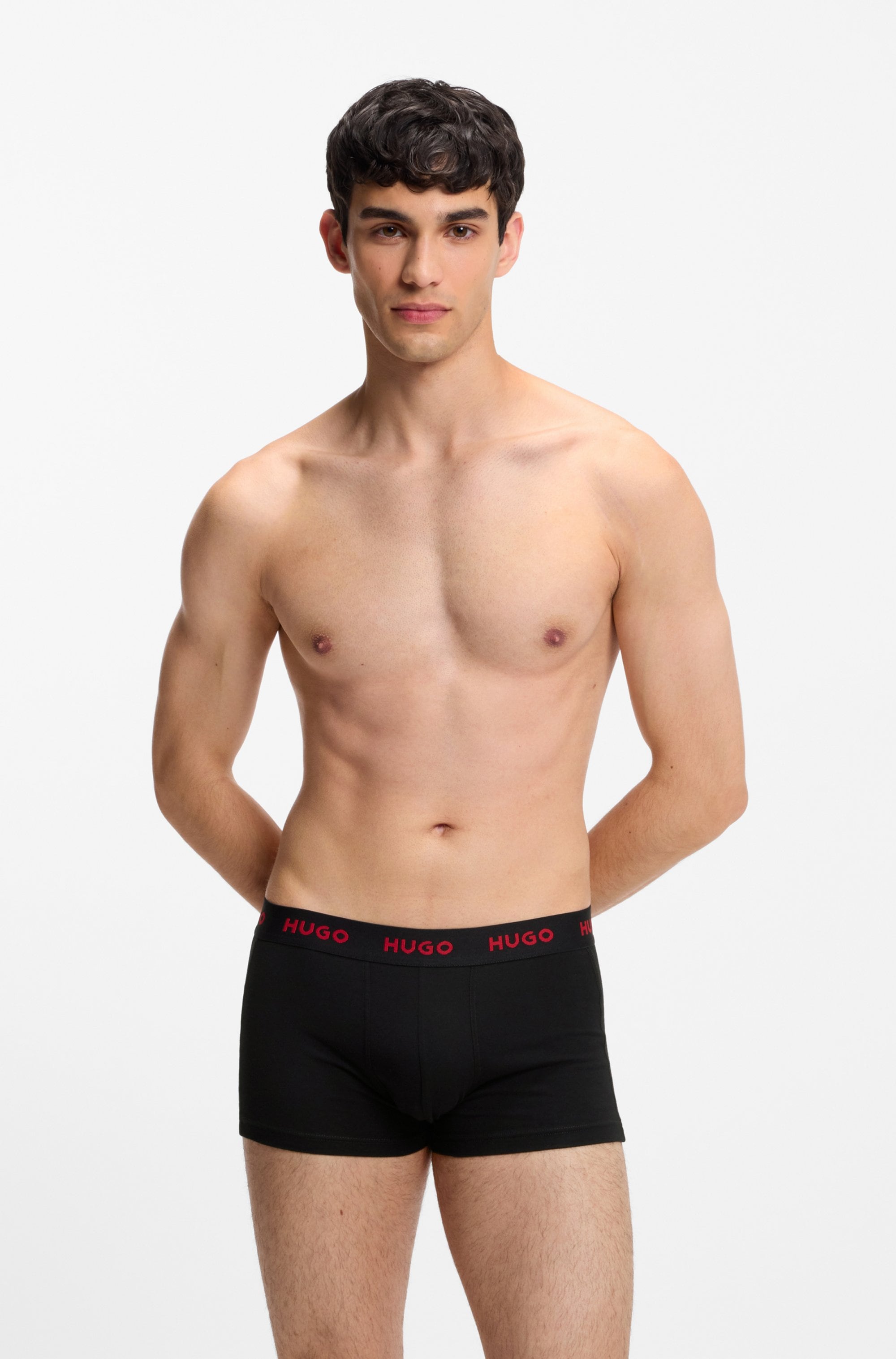 HUGO Underwear Trunk »TRUNK TRIPLET DESIGN« Packung, 3 Stk. mit Logobund