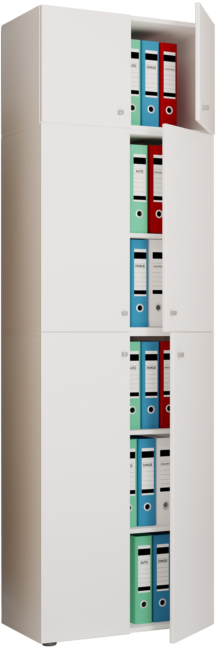 Aktenschrank VCM "XXL Büroschrank Aktenschrank Schrank Lona 5fach A", weiß, B:70cm T:39cm