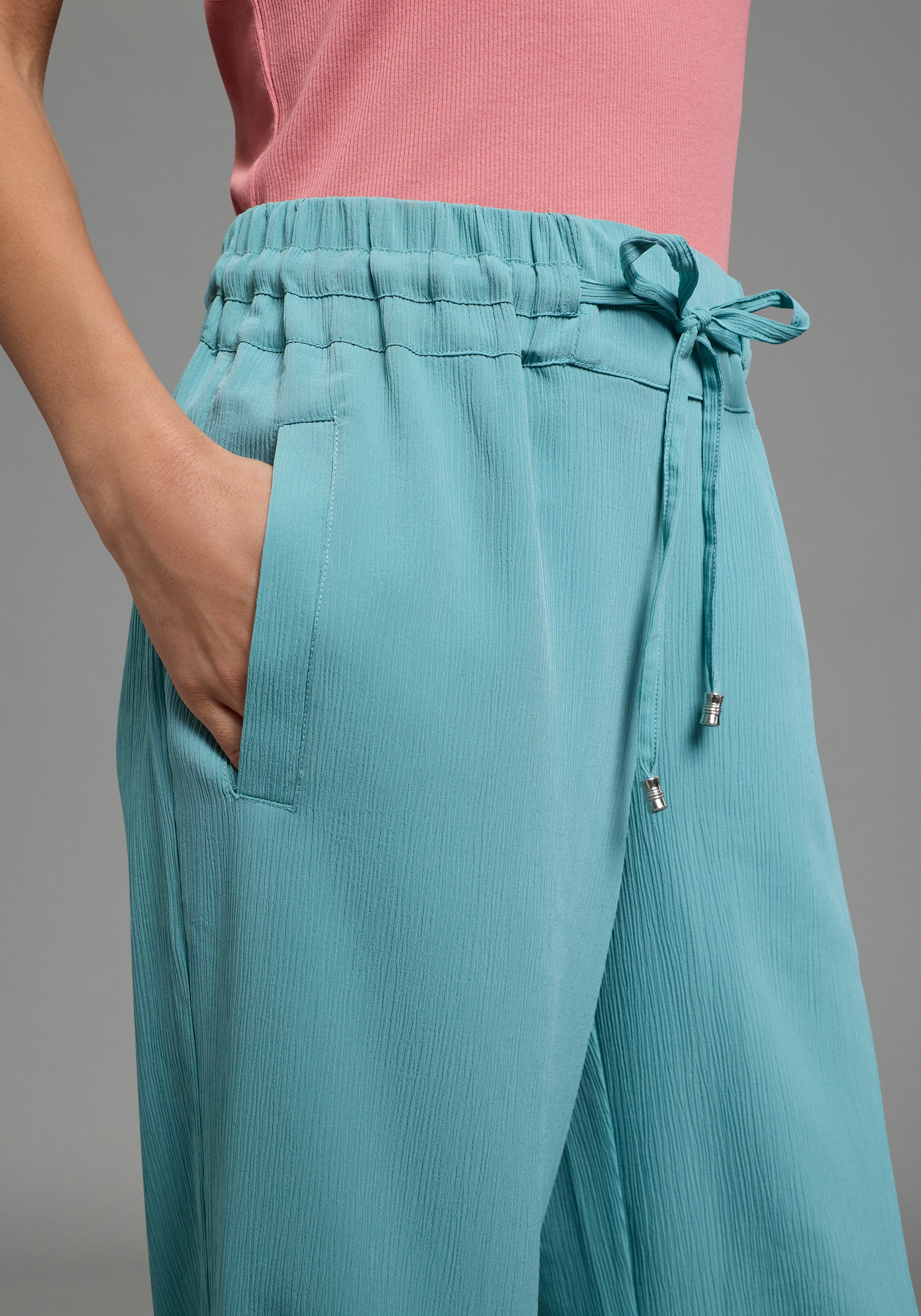 Laura Scott Schlupfhose  weite Hose, mit Gummizug am Bund, mit Schlitz am Beinabschluss