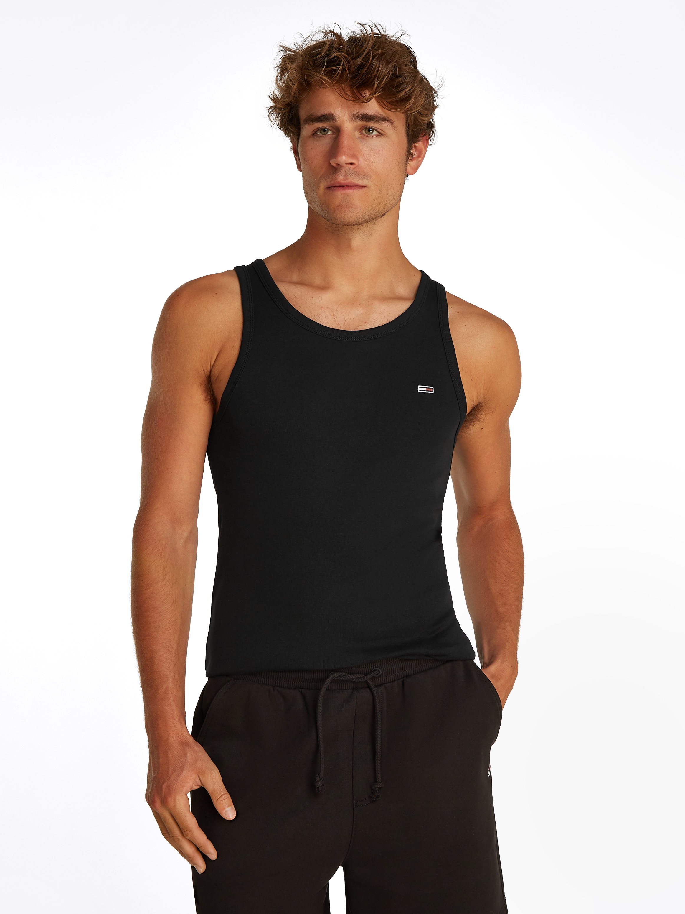 Tommy Jeans Tanktop »TJM XSLIM 2PCK RIB TANK EXT«, (Packung, 2 tlg., 2er), mit gerippter Struktur