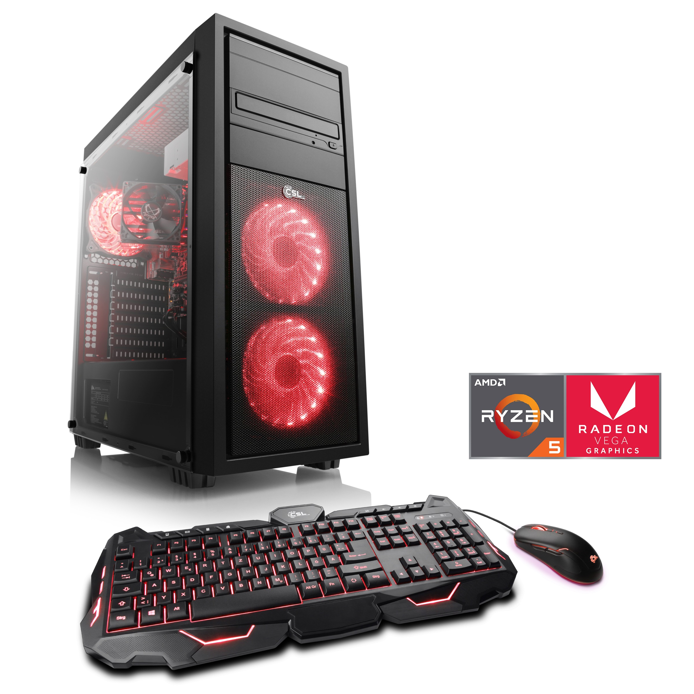 »Sprint T8484 Windows 10 Home« Gaming-PC (AMD, Ryzen 5, Radeon Vega...