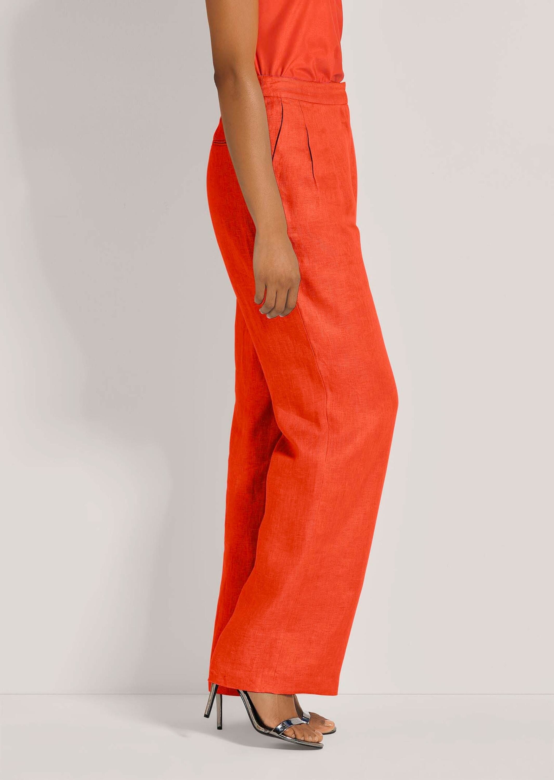 MADELEINE Bundfaltenhose »Hose Weite Leinenhose mit Bundfalten«