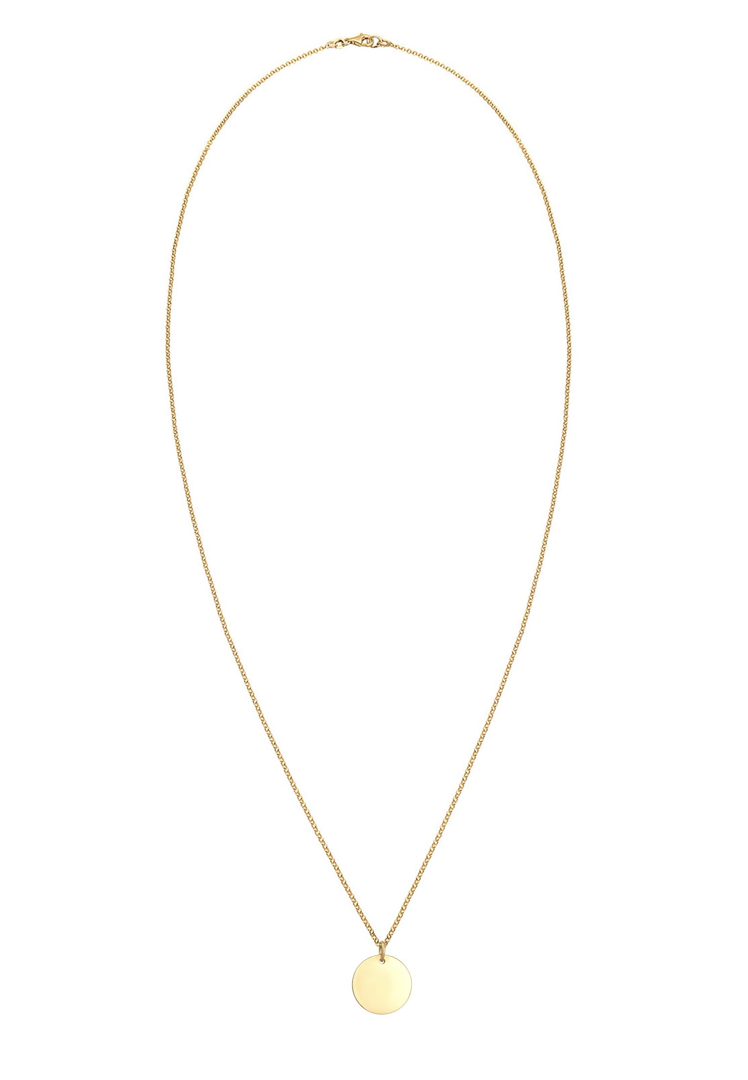 Elli Kette mit Anhänger »Halskette Basic Plättchen Erbskette 925 Silber«