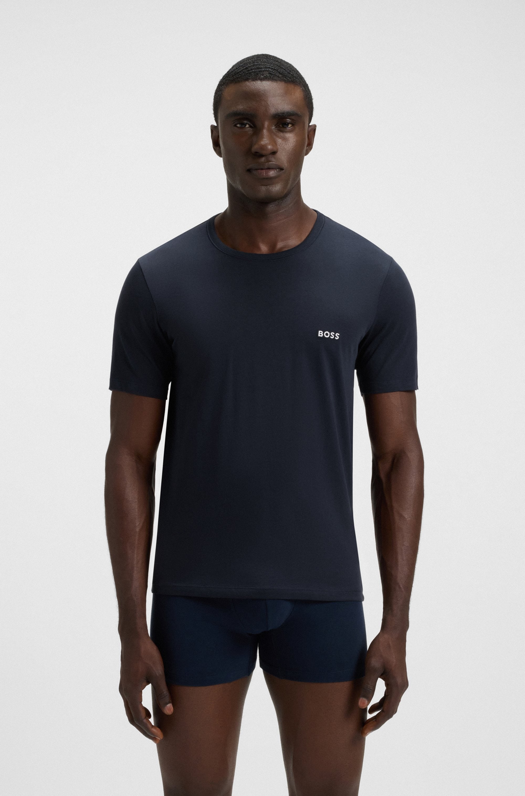 BOSS T-Shirt »Rundhals BOSS ONE« Packung, 3er-Pack, 3 Stk. mit dezentem BOSS Logo-Print