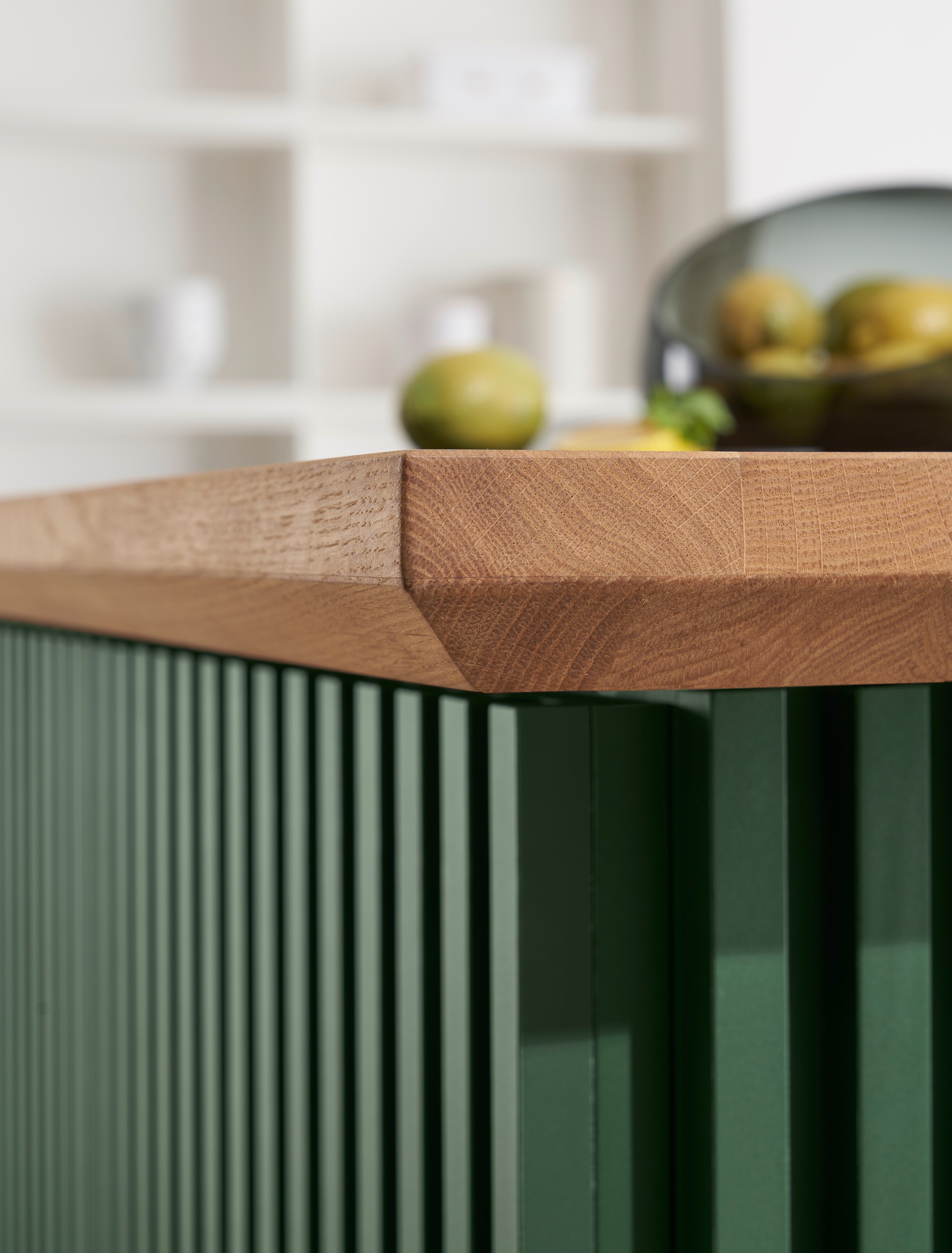 BASIC by Balculina Kücheninsel »Sandella B/H/T 160x87x90 cm« Breite 160 cm, Arbeitsplatte eiche massiv