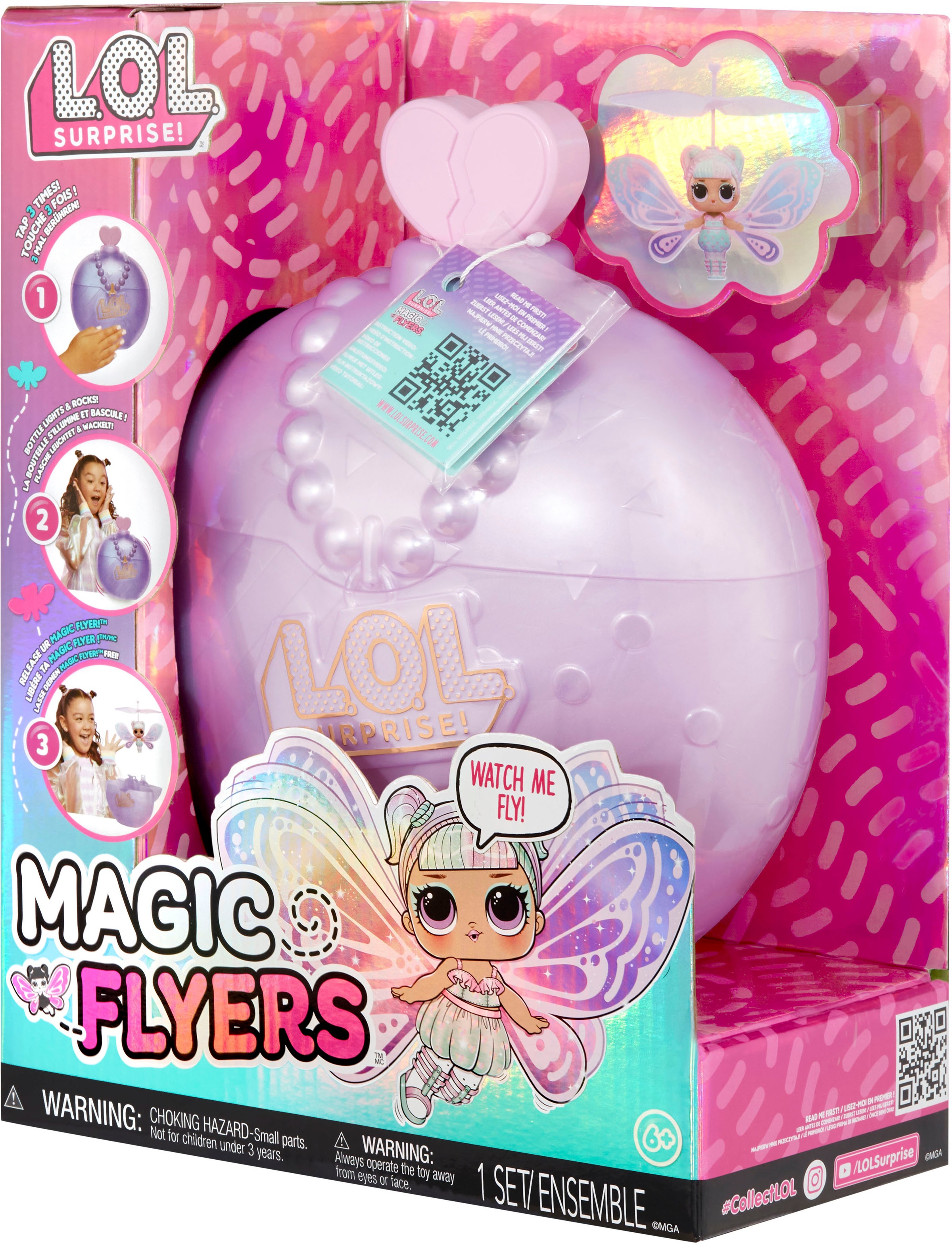 L.O.L. SURPRISE! Minipuppe »Magic Flyers - Sweetie Fly (Lilac Wings)«, mit Licht