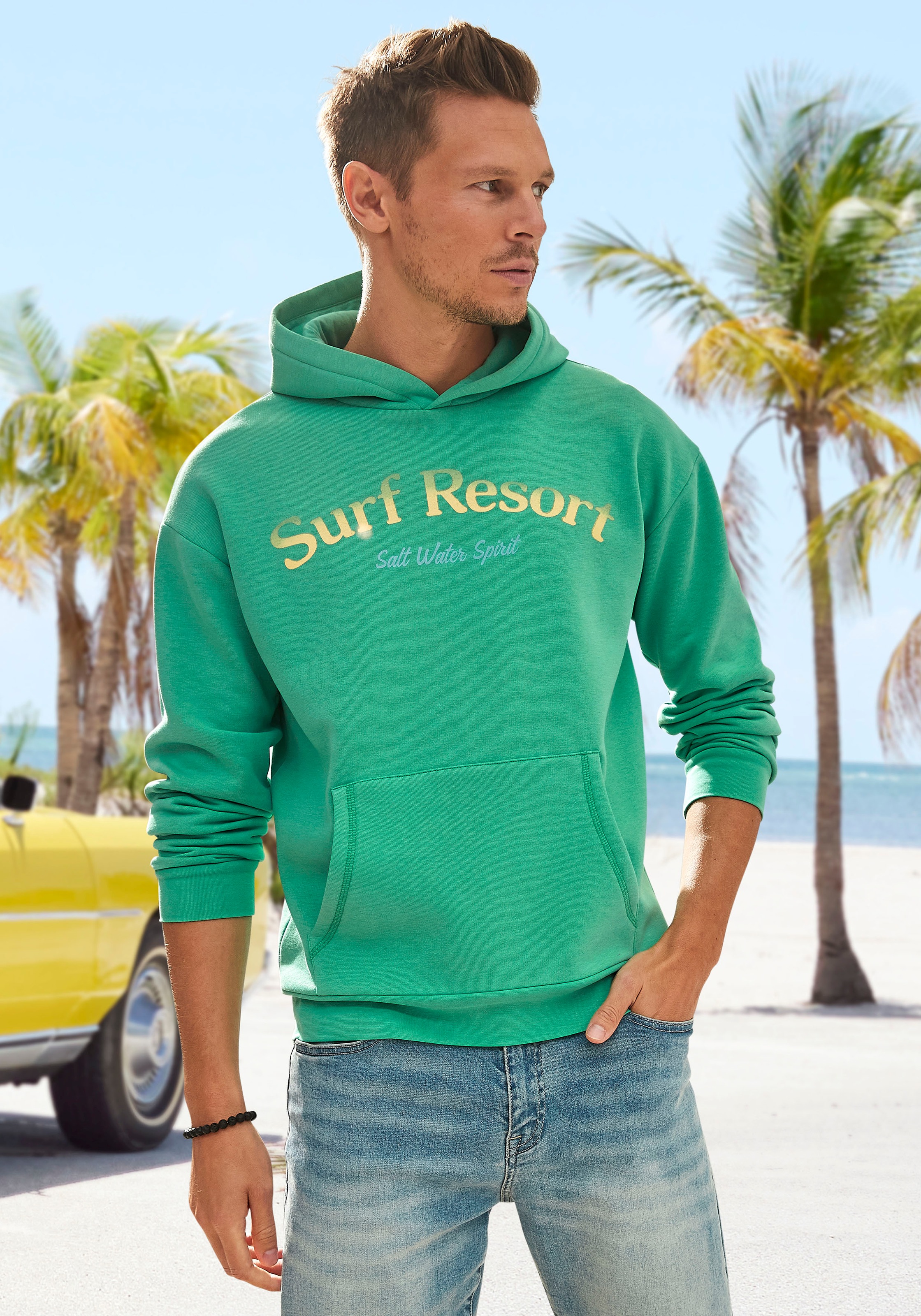 Beachtime Kapuzensweatshirt, Frontdruck mit Farbverlauf kaufen