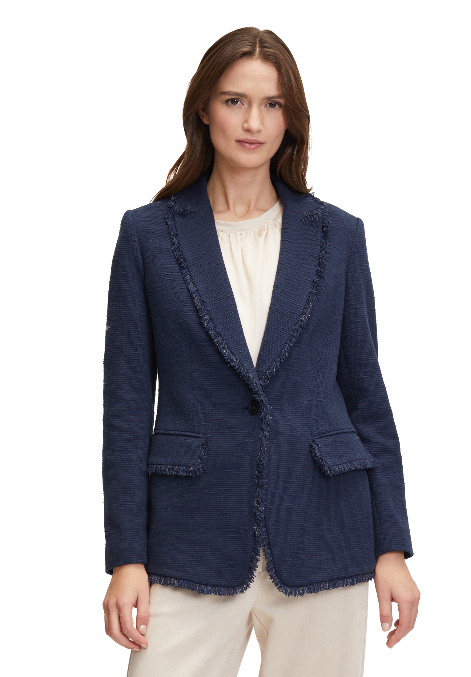 Betty&Co Jackenblazer »Businessblazer mit Fransen«