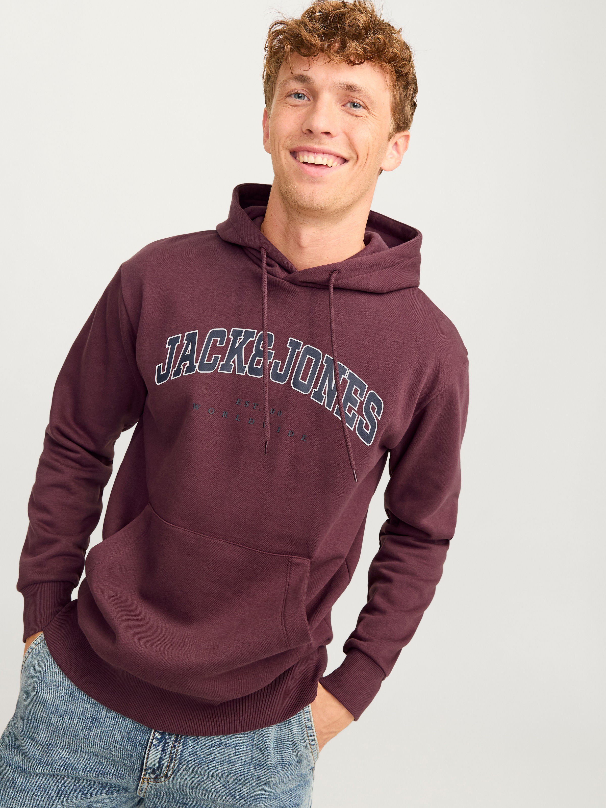 Jack & Jones Kapuzensweatshirt »JJECALEB VARSITY SWEAT HOOD NOOS«