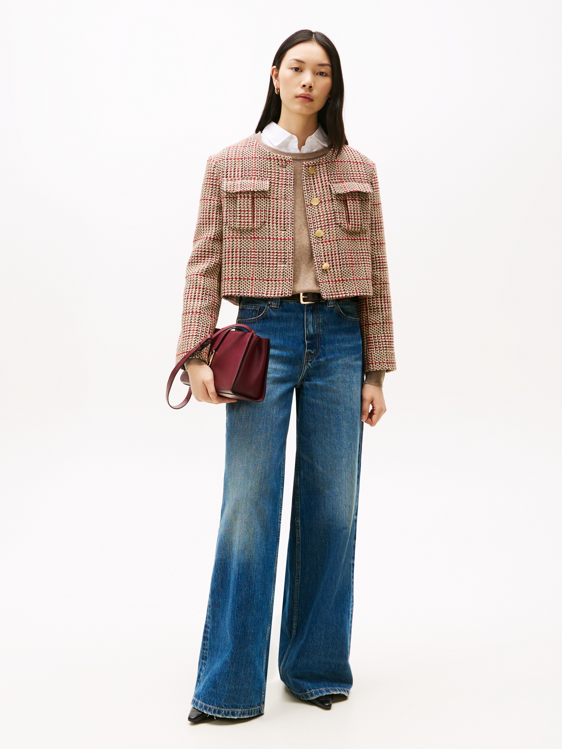 Tommy Hilfiger Kurzblazer »TWEED LADY JACKET«, mit Wolle