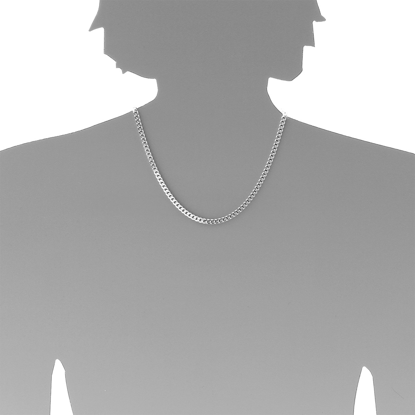 OSTSEE-SCHMUCK Silberkette »- Panzer 4,5 mm - Silber 925/000 -,«