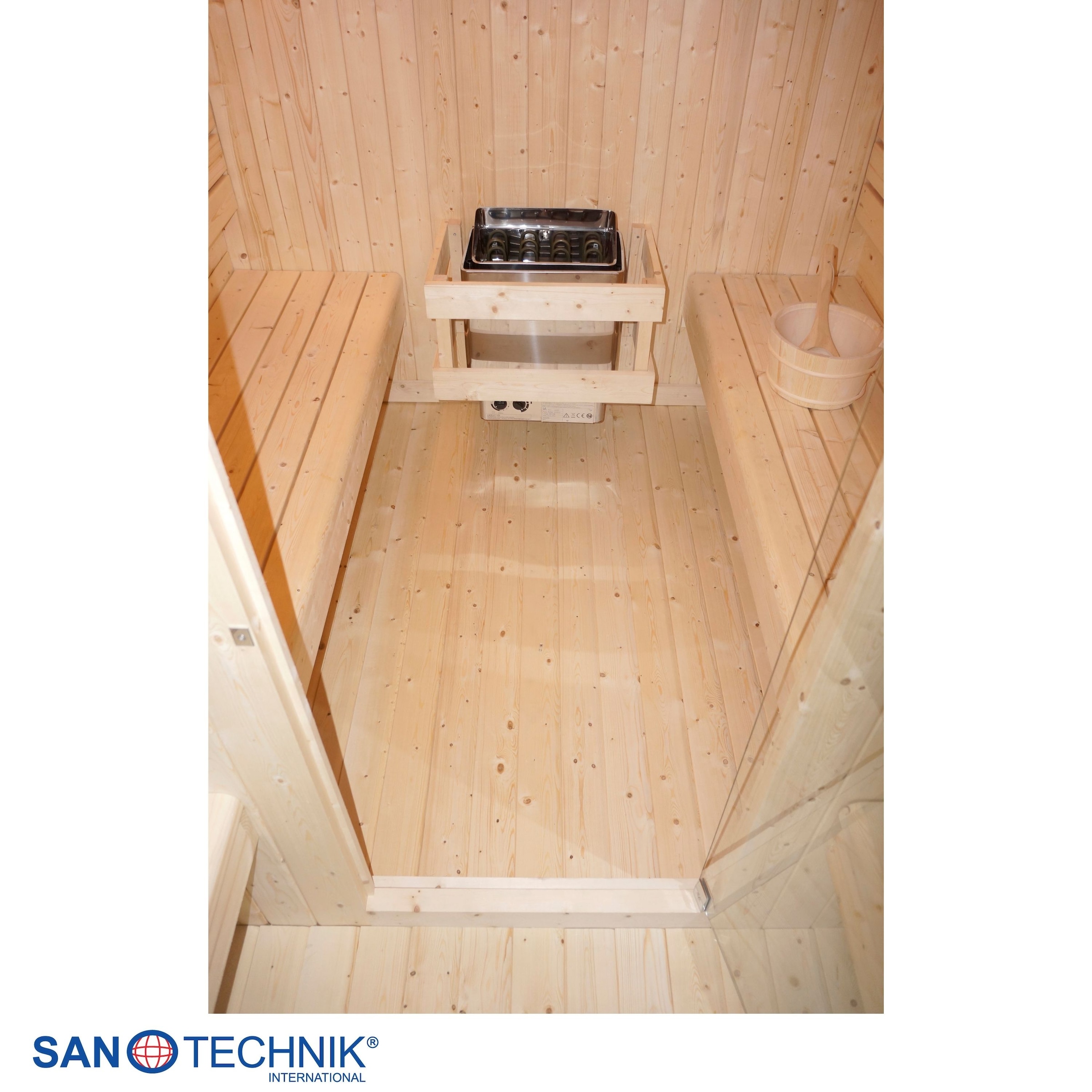 Sanotechnik Sauna »Außensauna Göteborg« für 4 Personen; inkl. 8 kW Saunaofen und Saunasteine