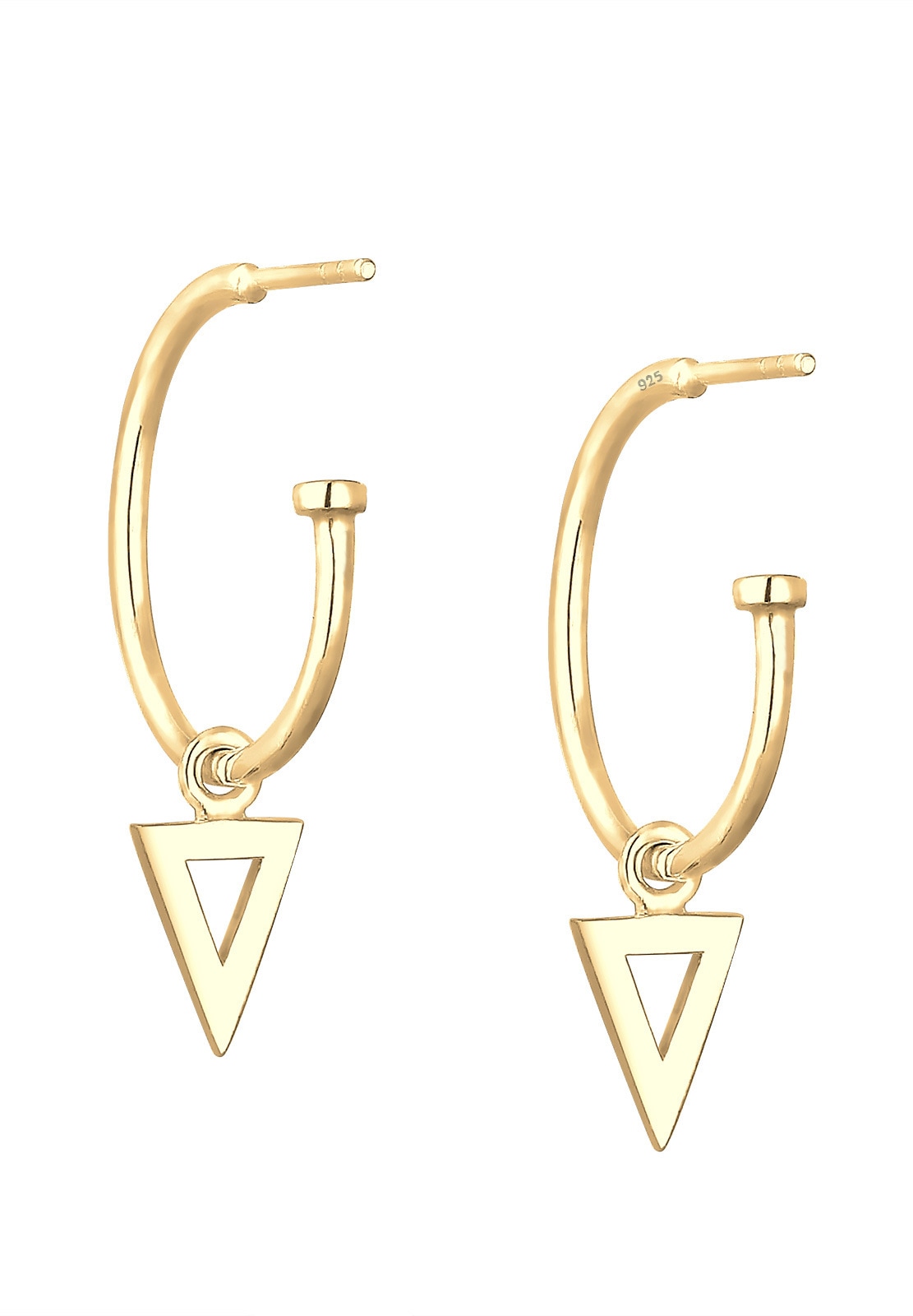 Elli Paar Creolen »Ohrringe Creole Dreieck Geo Trend 925 Sterling Silber«