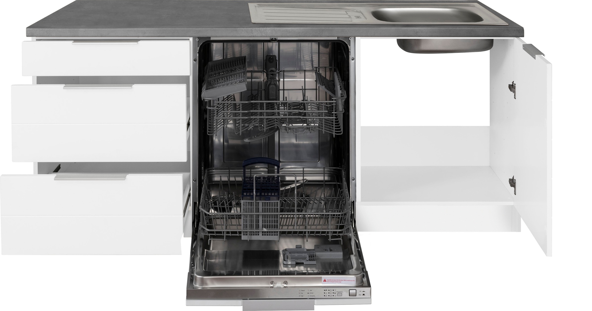 KOCHSTATION Winkelküche »KS-Luhe« Stellbreite 240x270 cm, wahlweise mit oder ohne E-Geräten, MDF-Fronten