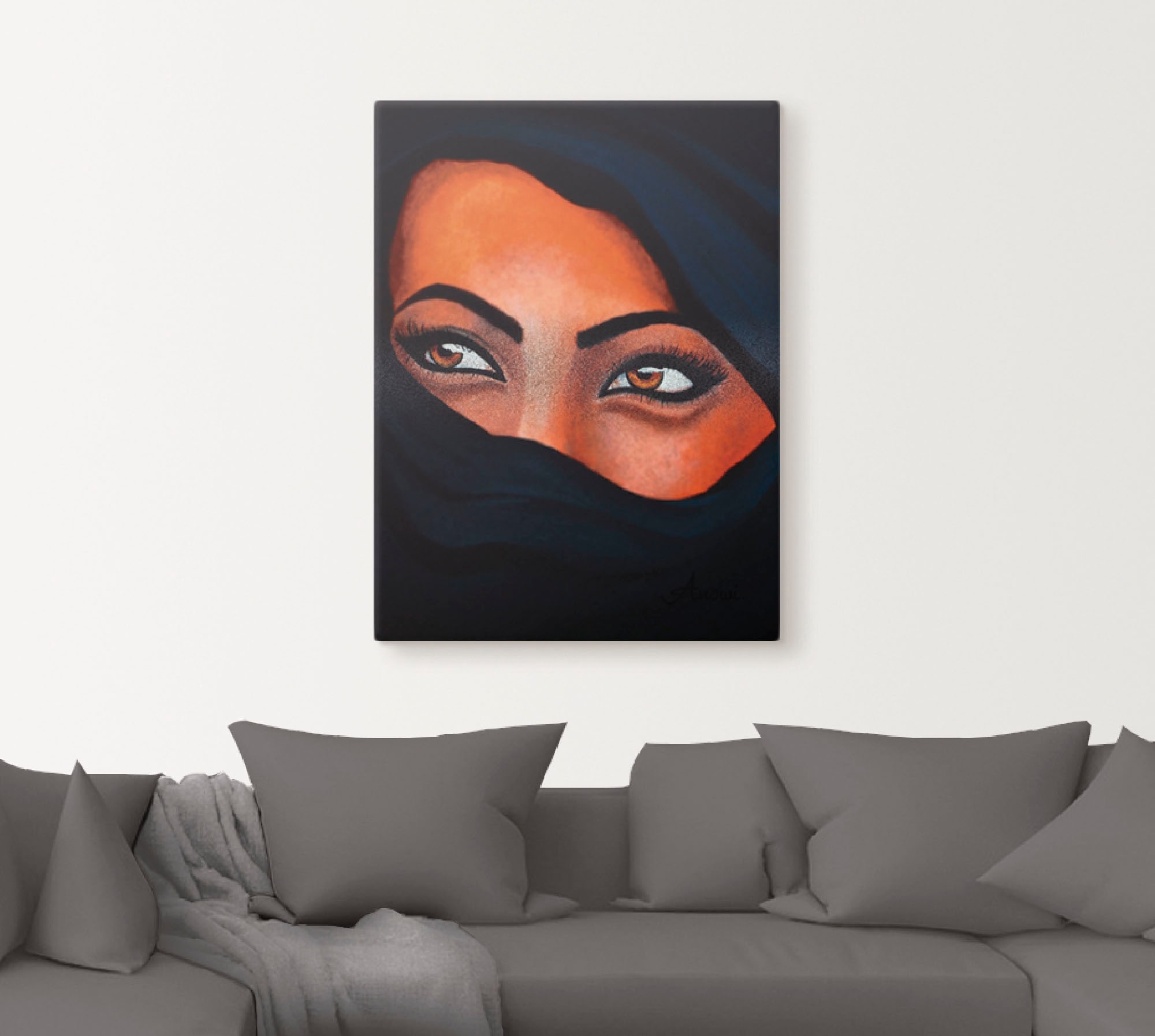Artland Leinwandbild »Tuareg - Der Sand auf deiner Haut« Frau 1 Stk. tlg. auf Holzrahmen gespannt