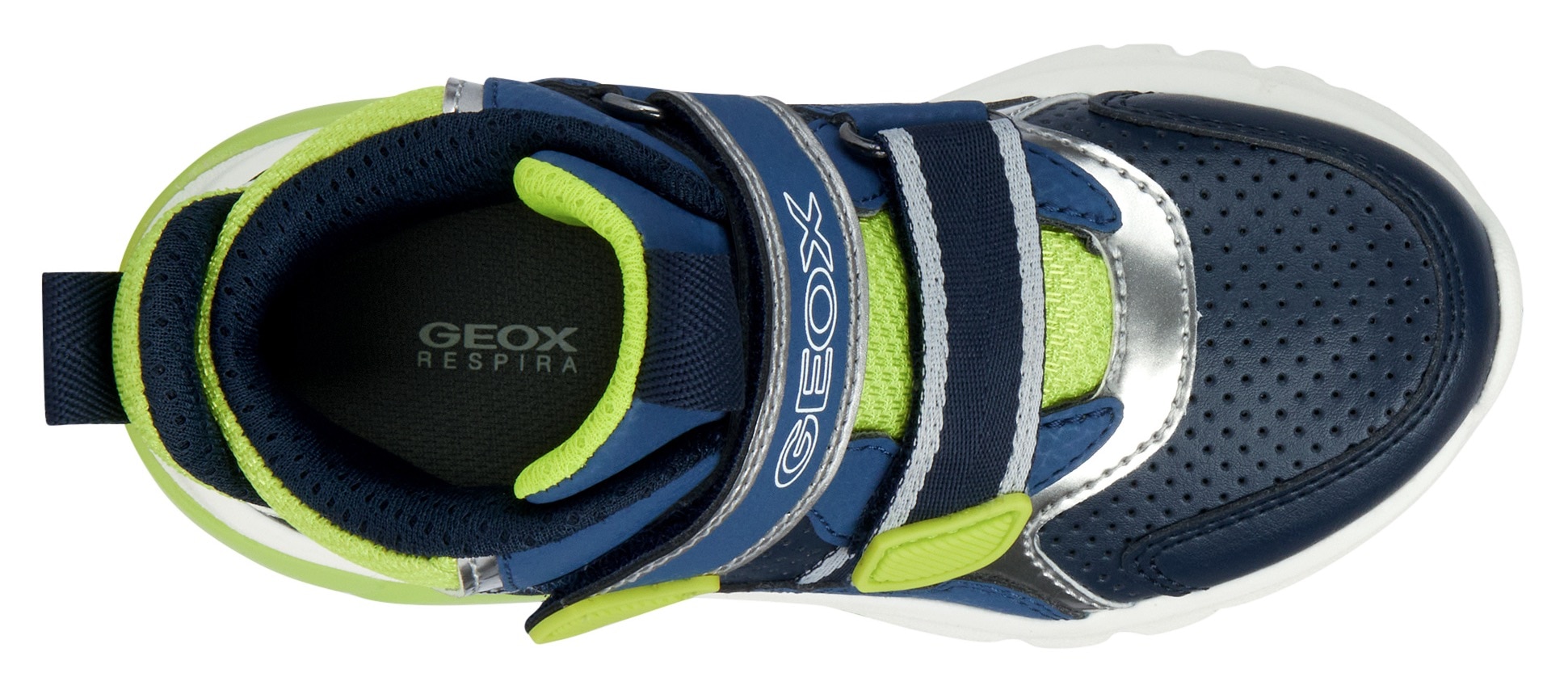 Geox Sneaker »Blinkschuh J CIBERDRON BOY«, mit Klettverschluss, Freizeitschuh, Halbschuh, Schnürschuh