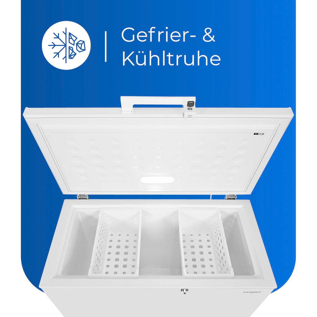 exquisit Gefriertruhe »GT320-HE-040D weiss«, 84,5 cm hoch, 112 cm breit