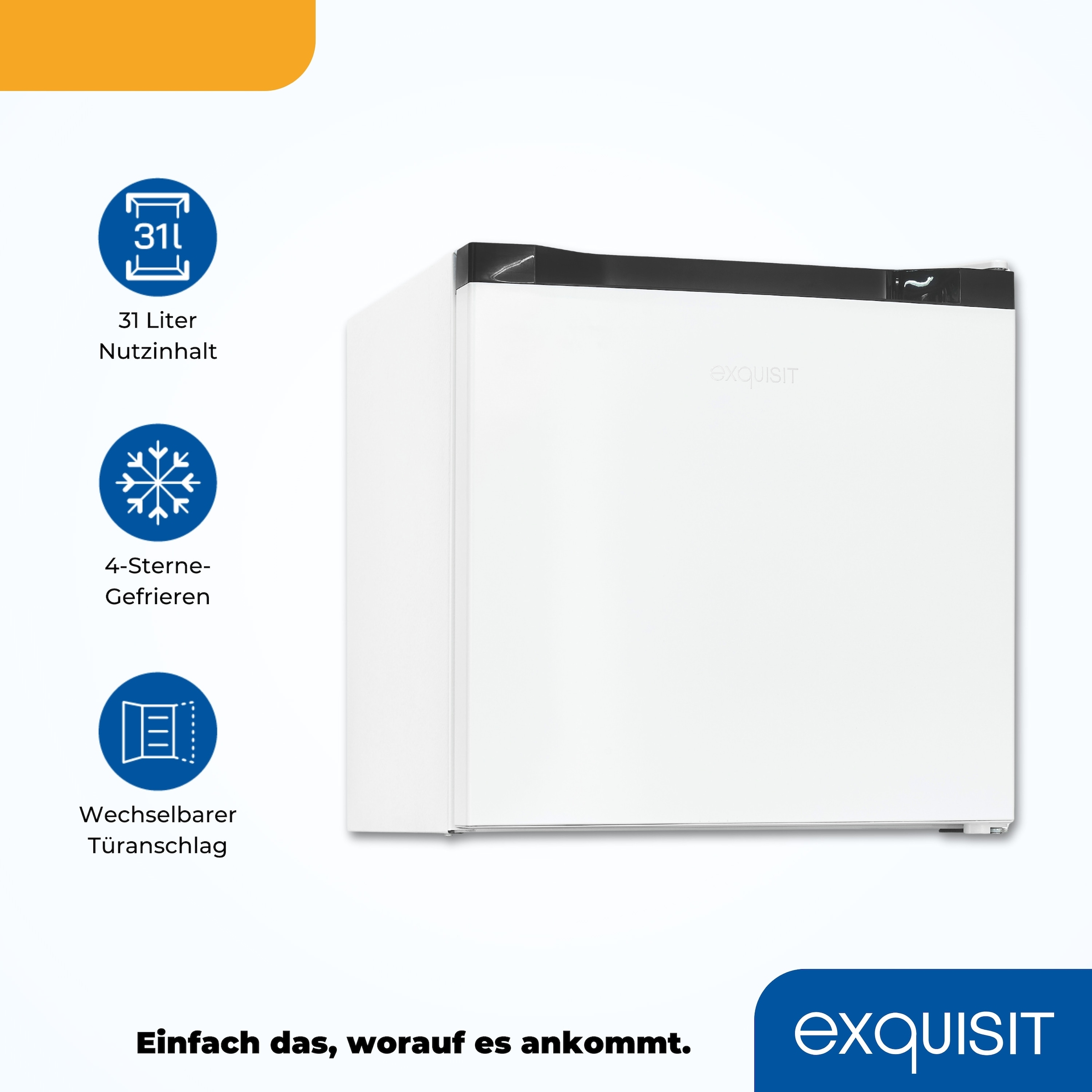 exquisit Gefrierschrank »GB40-050C weiss«, 49,5 cm hoch, 47,5 cm breit, Mini Gefrierschrank