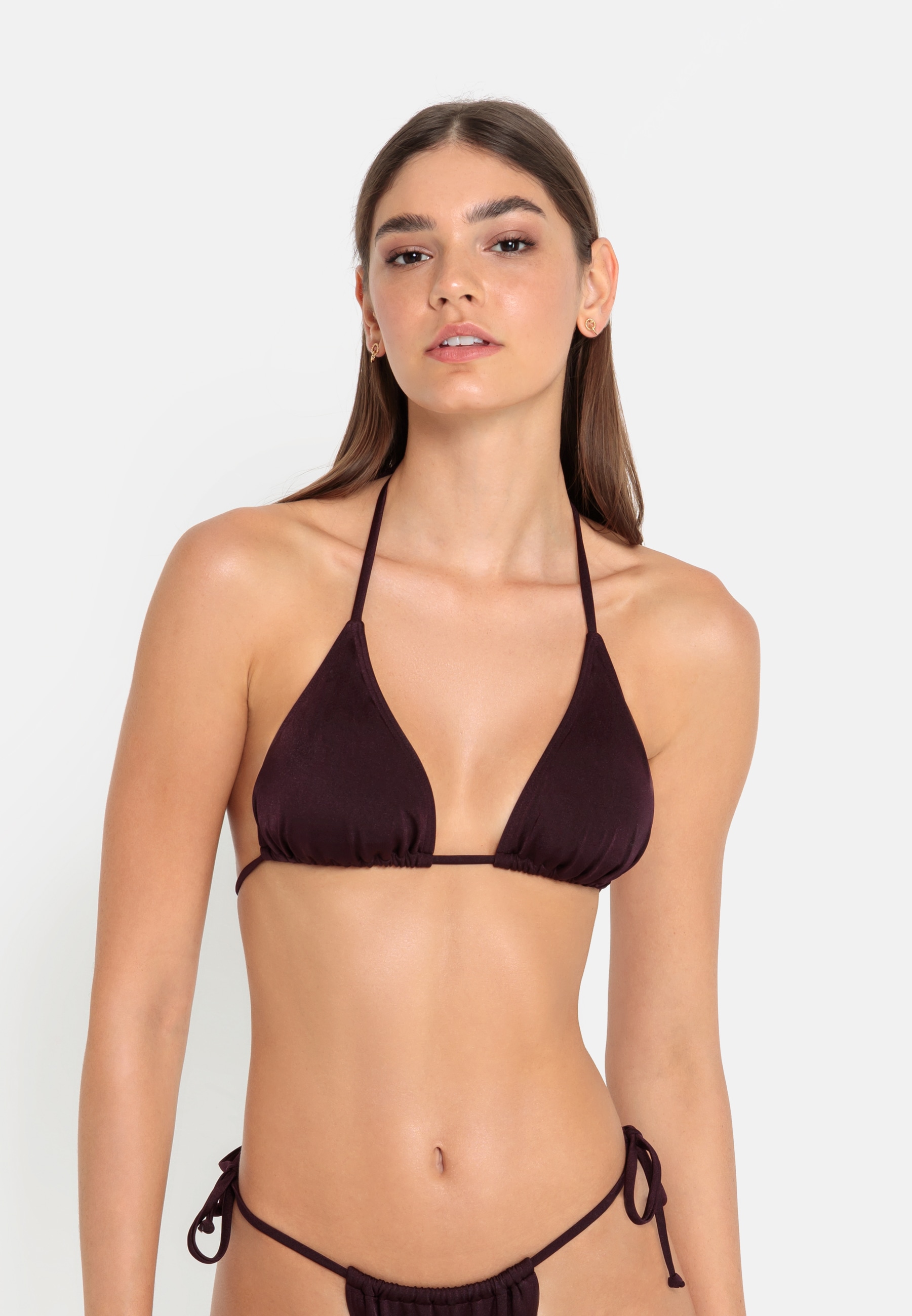 Triangel-Bikini-Top »Nele«, mit glänzender Beschichtung