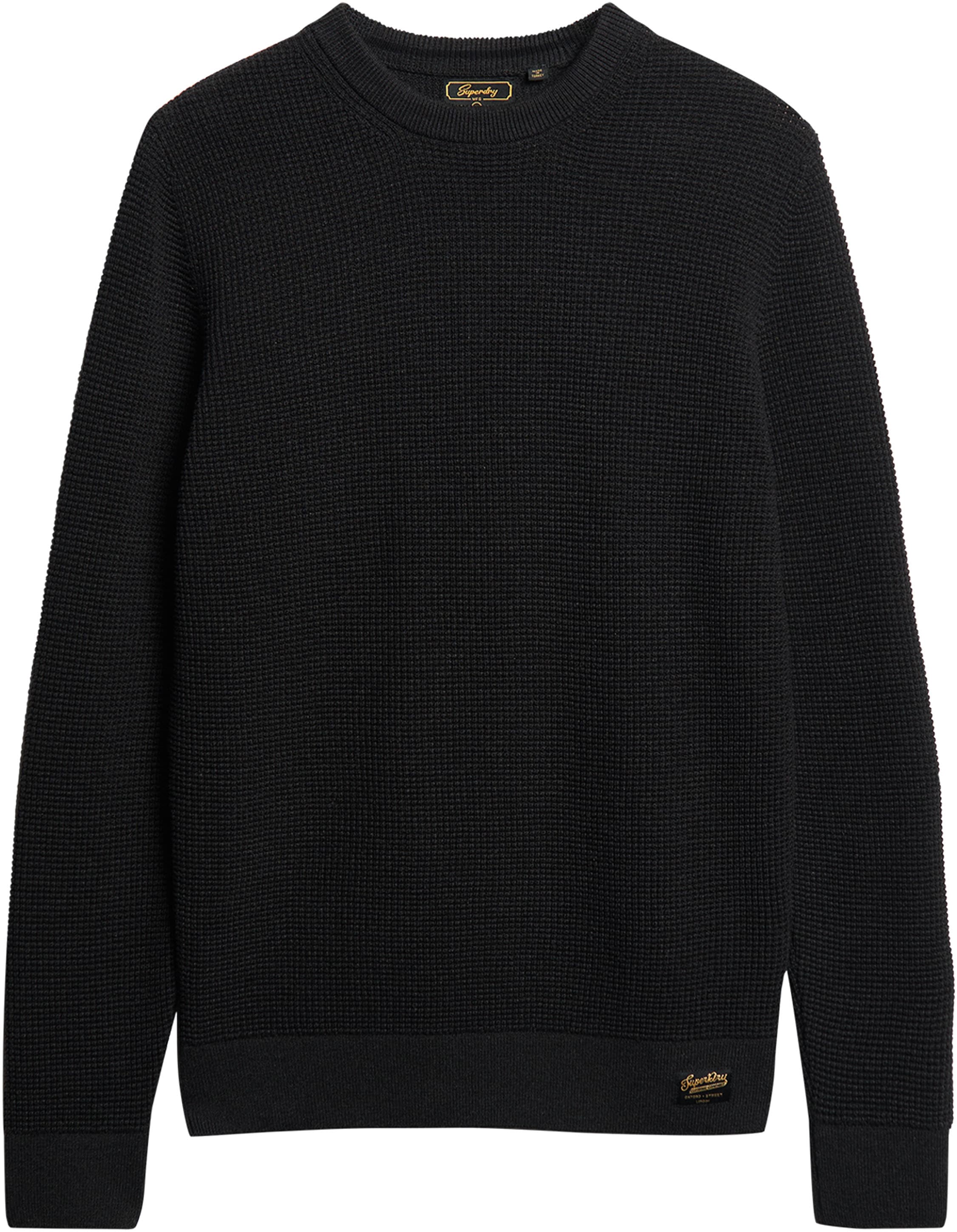 Superdry Strickpullover »TEXTURED CREW KNIT JUMPER«, mit strukturiertem Waffelstrickmuster