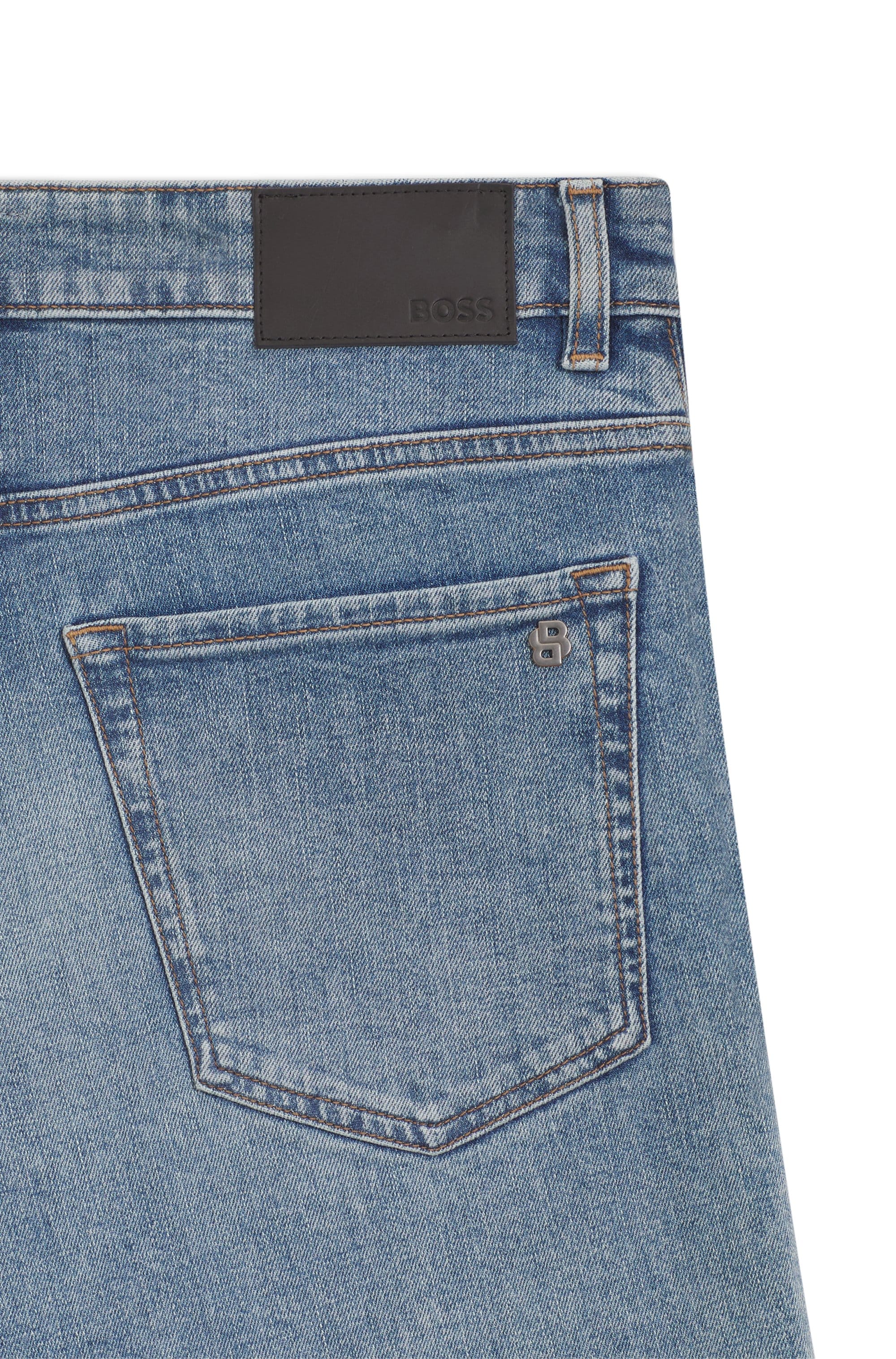 BOSS ORANGE Jeansshorts »Maine« Regular Fit, Stretch-Denim, used washed