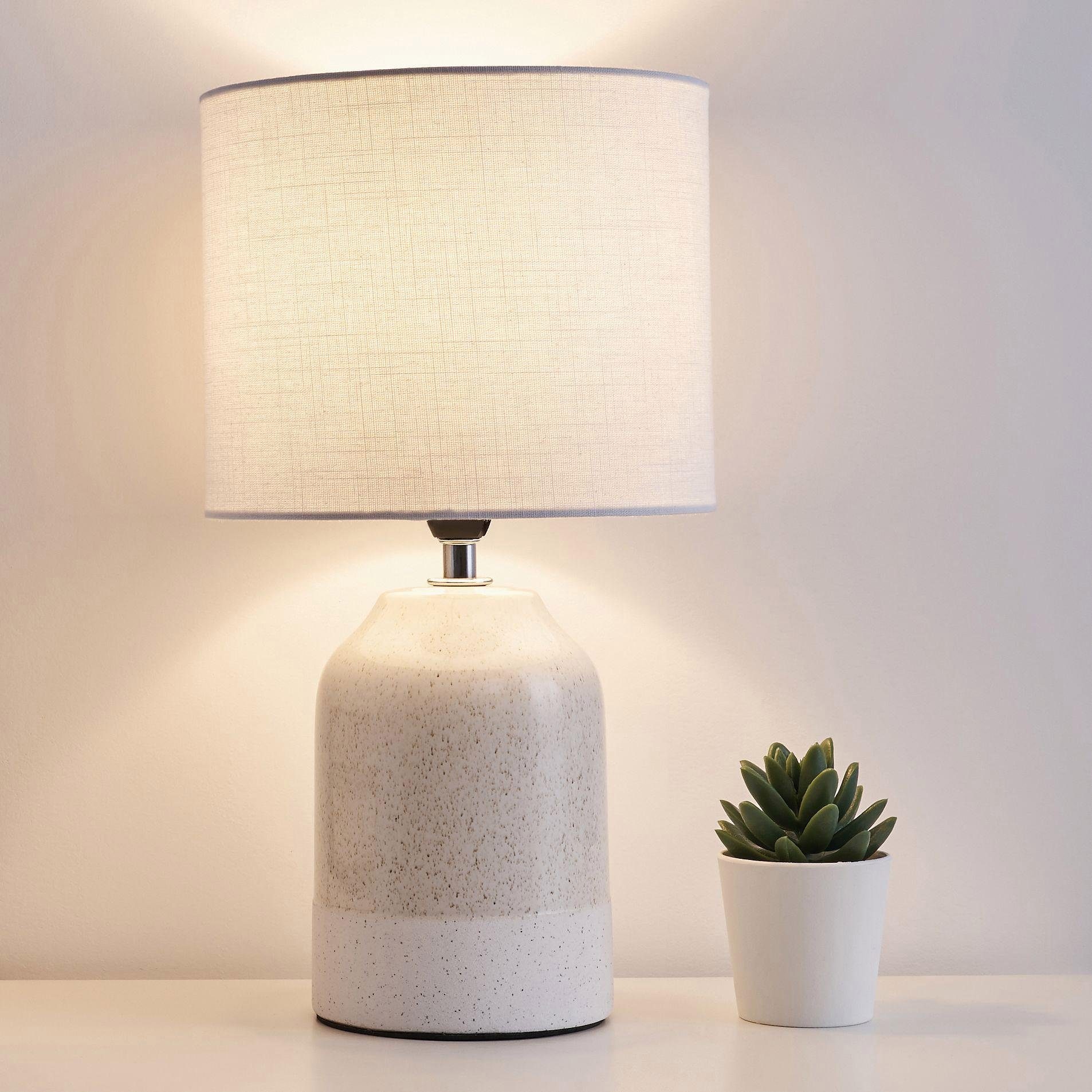 Pauleen Tischleuchte »Sandy Glow max. 20W 230V Stoffschirm Keramik«, 1 flammig, Leuchtmittel E14 | ohne Leuchtmittel, Stoffschirm, Keramik, E14 - Lieferumfang ohne Leuchtmittel