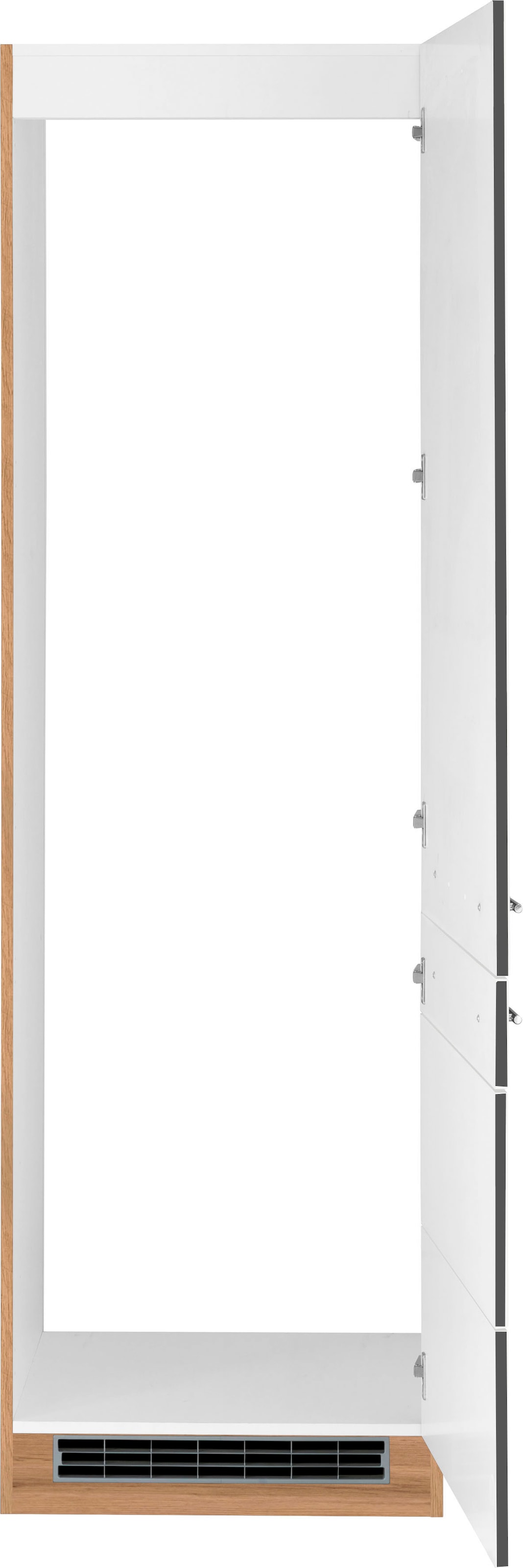 Kochstation Kühlumbauschrank »KS-Wien«, 60 cm breit, 200 cm hoch, geeignet für Einbau-Kühlgefrierkombination