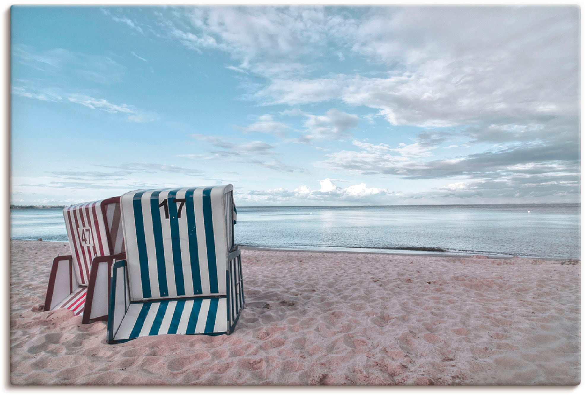 Artland Wandbild »Einsame als Größen (1 am Ostseestrand«, Strandkörbe Leinwandbild, verschied. in OTTO Strand, St.), bei Poster