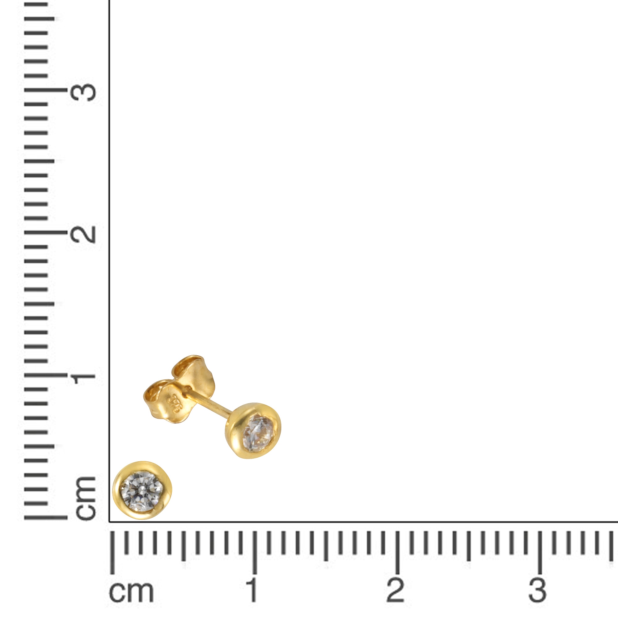 Firetti Paar Ohrstecker »Schmuck Geschenk Gold 375 Ohrschmuck Ohrringe Solitär« mit Zirkonia (synth.)