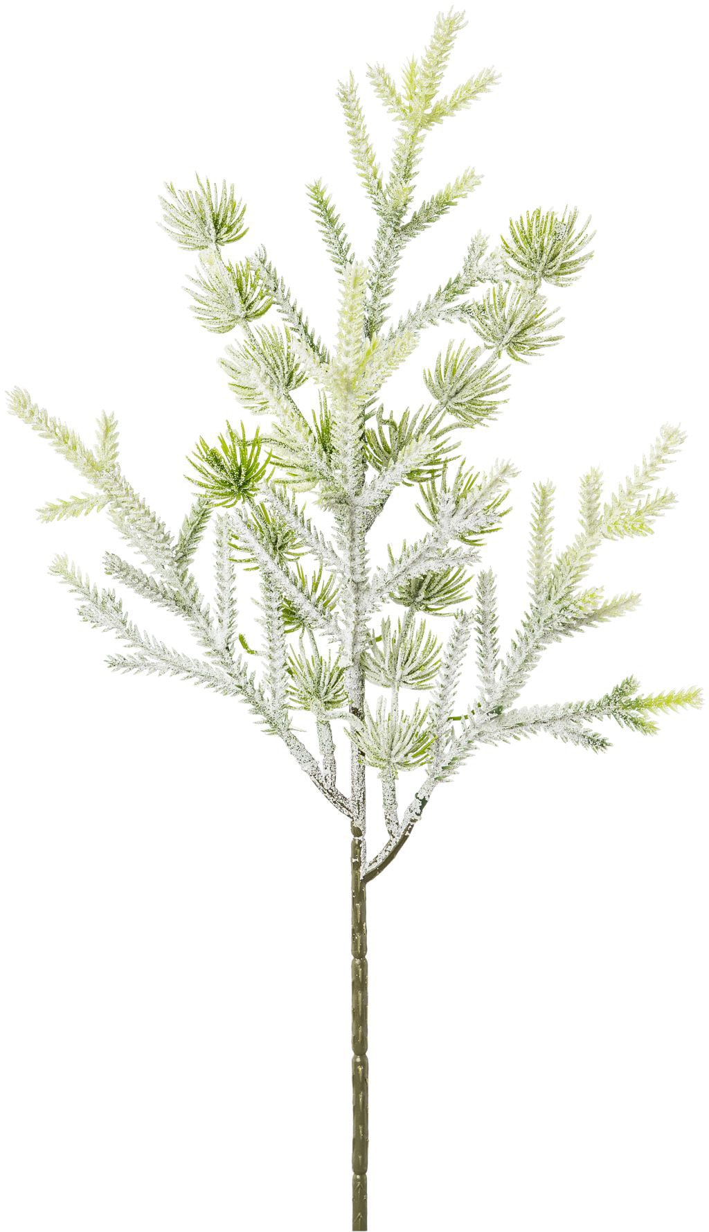 Creativ green Winterliche Kunstpflanze »Weihnachtsdeko«, Minifichtenzweig in geeister Optik, 6er-Set