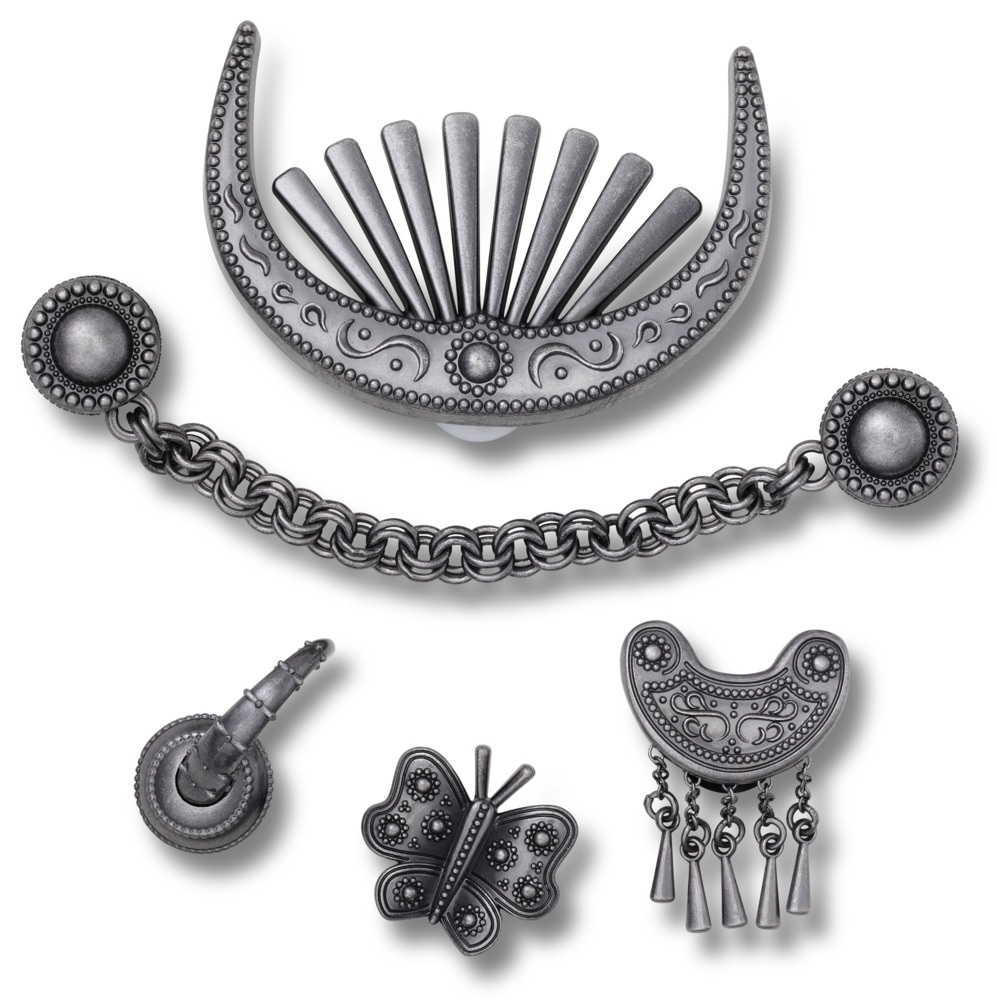 Crocs Schuhanstecker »Jibbitz™ Silver Metal Mix« Set, Kein Spielzeug. Nicht für Kinder unter 3 Jahren geeignet, 5 Stk. Elegante Schuhanstecker