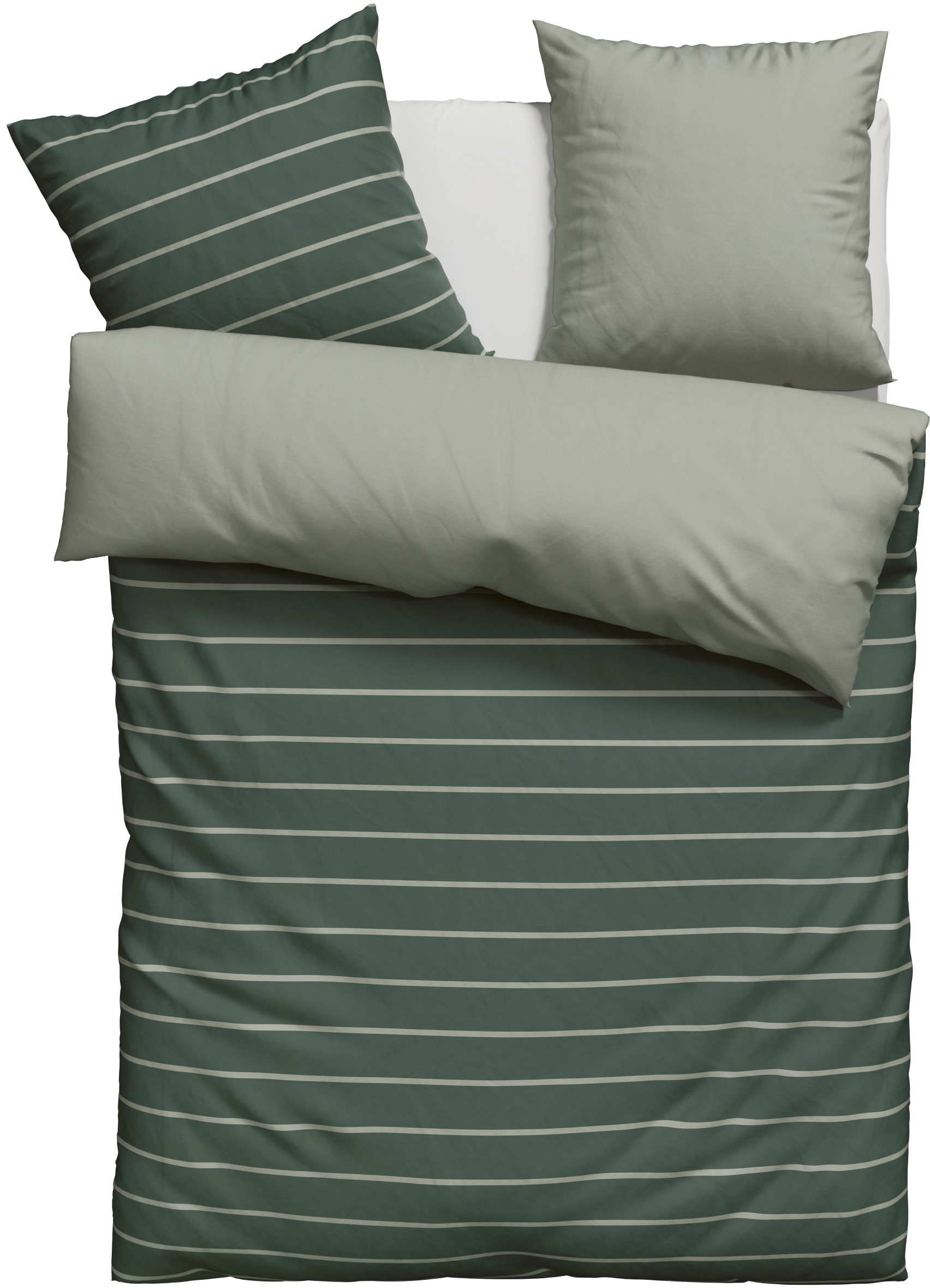 OTTO home Bettwäsche »Katja« 2 Bettwäsche aus Baumwolle, Bettwäsche mit Streifen-Design, Wendeoptik