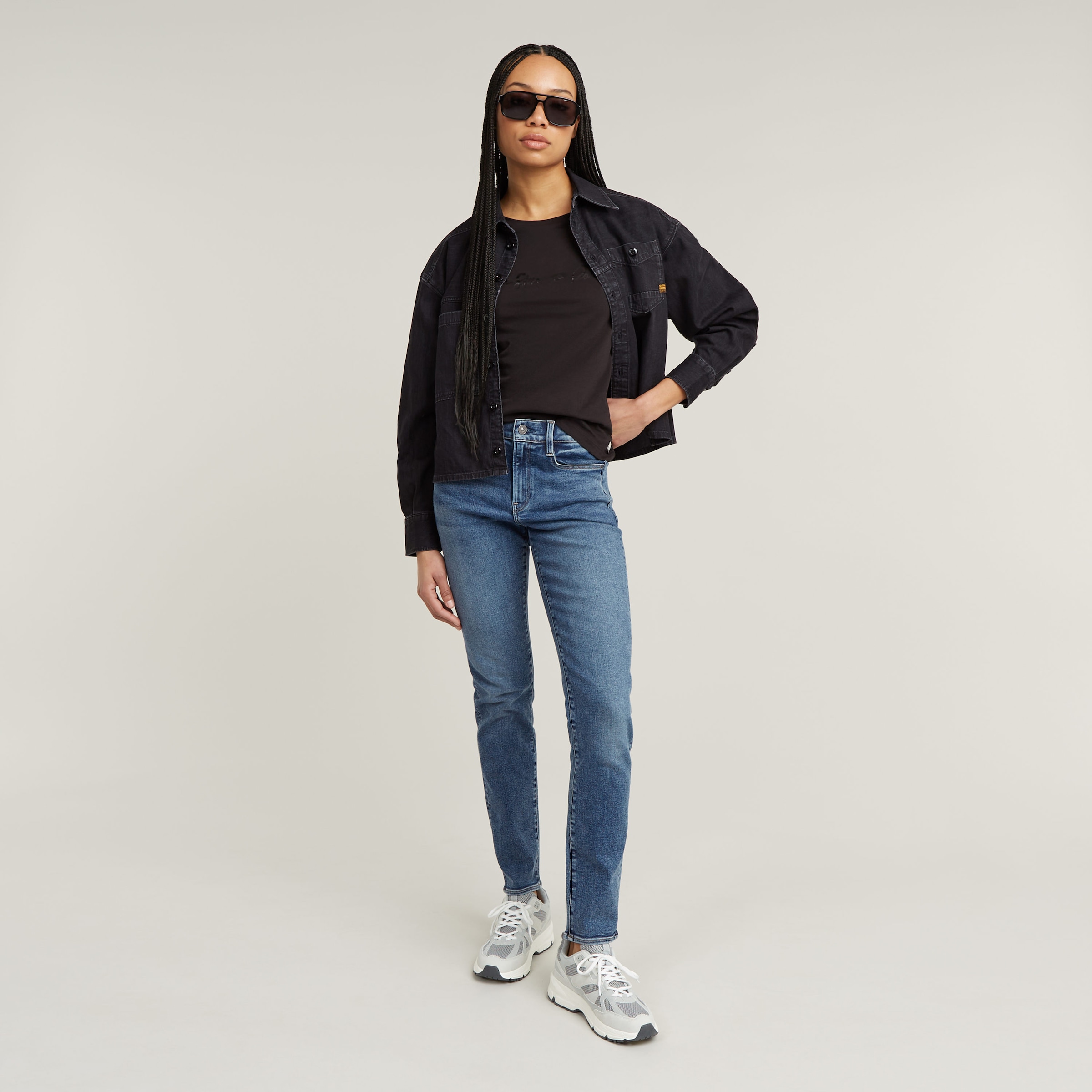 G-STAR T-Shirt »G-Script Shiny R«, mit Ton-in-Ton Schriftzug