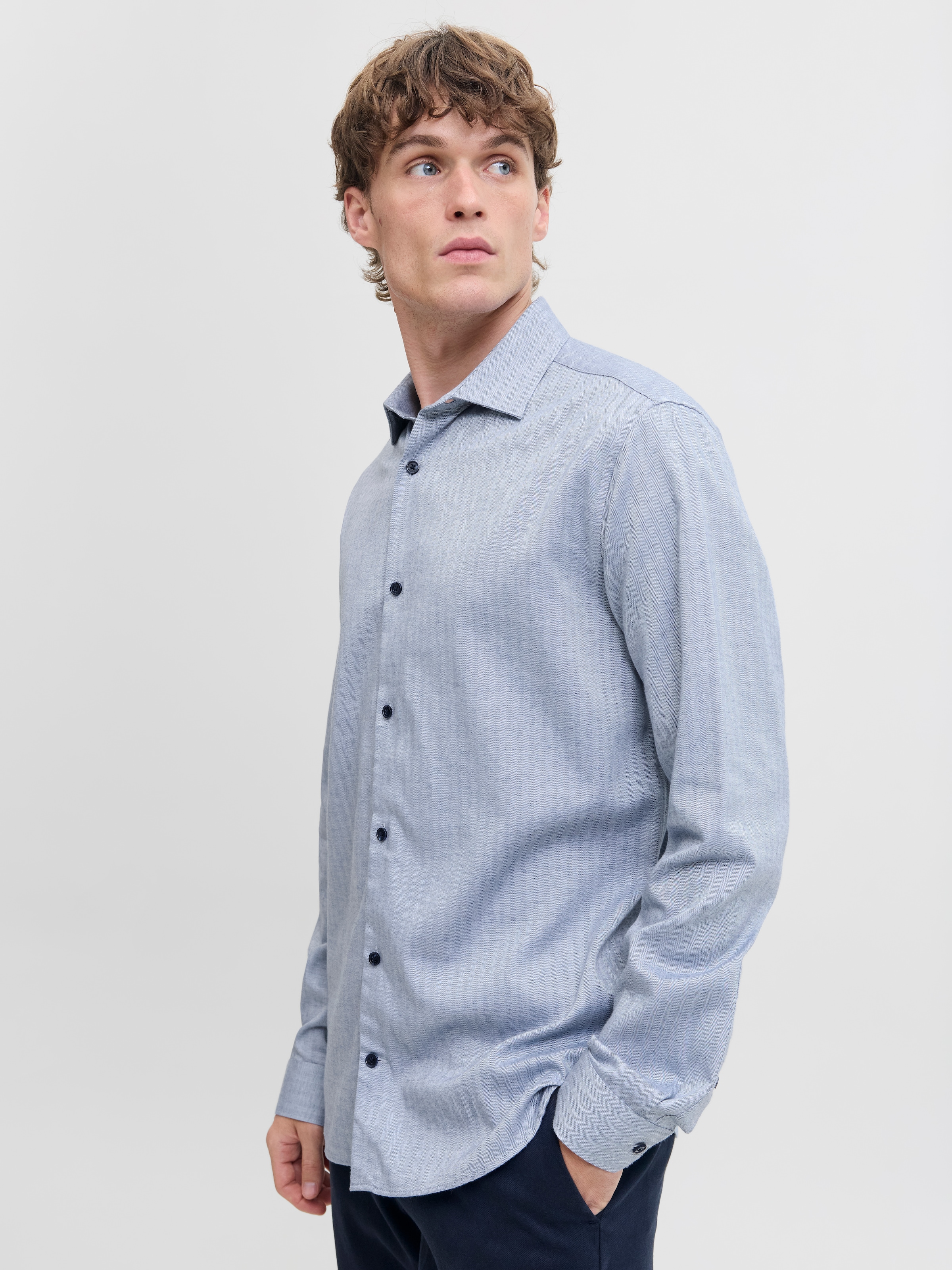 Jack & Jones Langarmhemd »JPRBLAPARKER MELANGE L/S SHIRT BF«