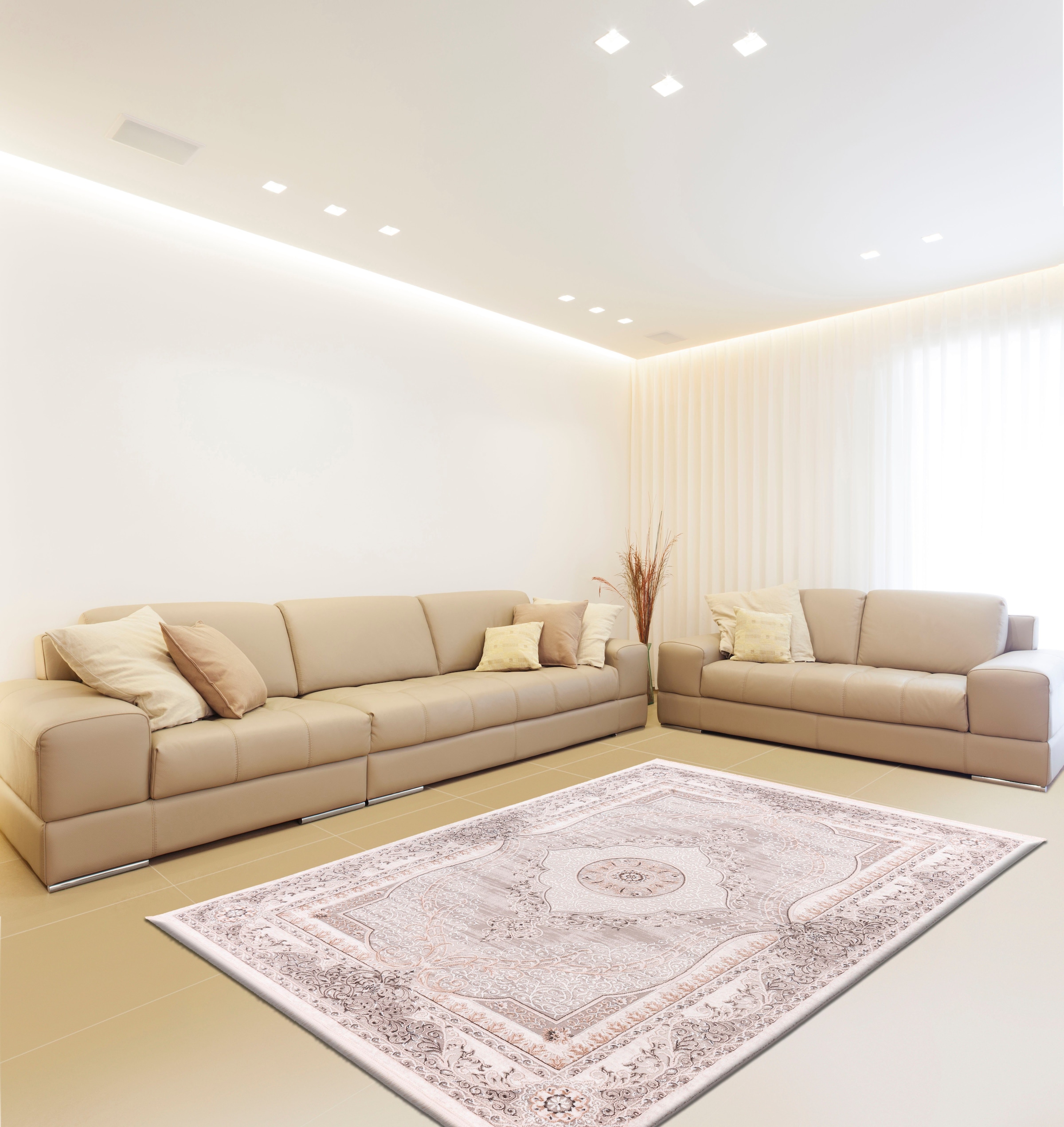 calo-deluxe Teppich »Miran Design, Wohnzimmer bei Vintage rechteckig, Fransen, OTTO 825«, mit online