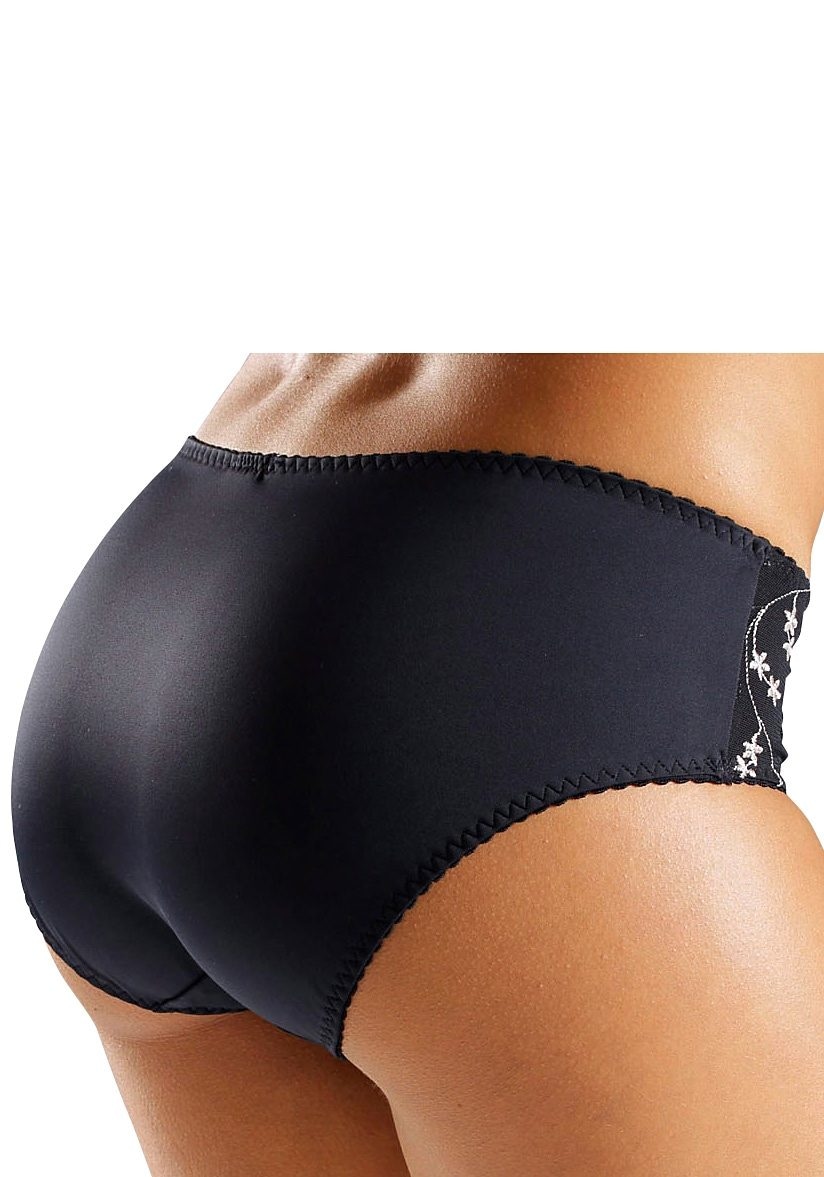 Nuance Slip mit Blüten-Stickereien