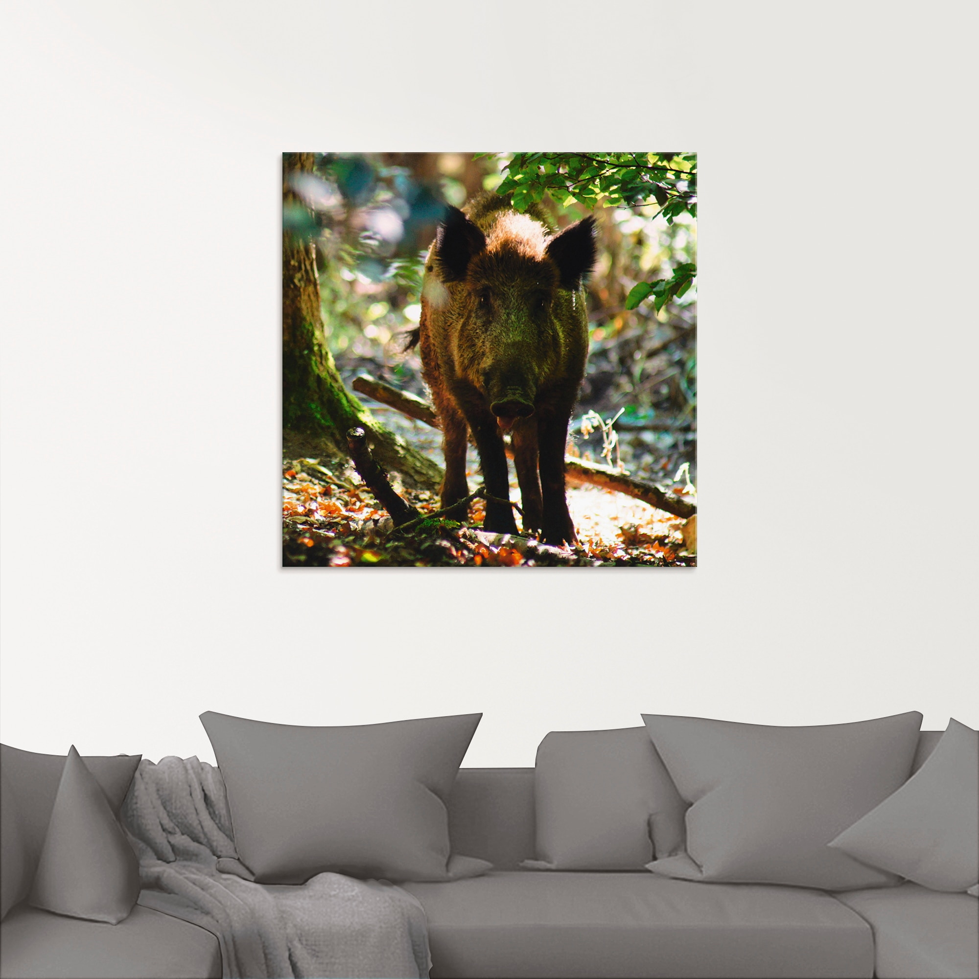 Artland Glasbild »Wildschwein«, Wildtiere, (1 St.), in verschiedenen Größen